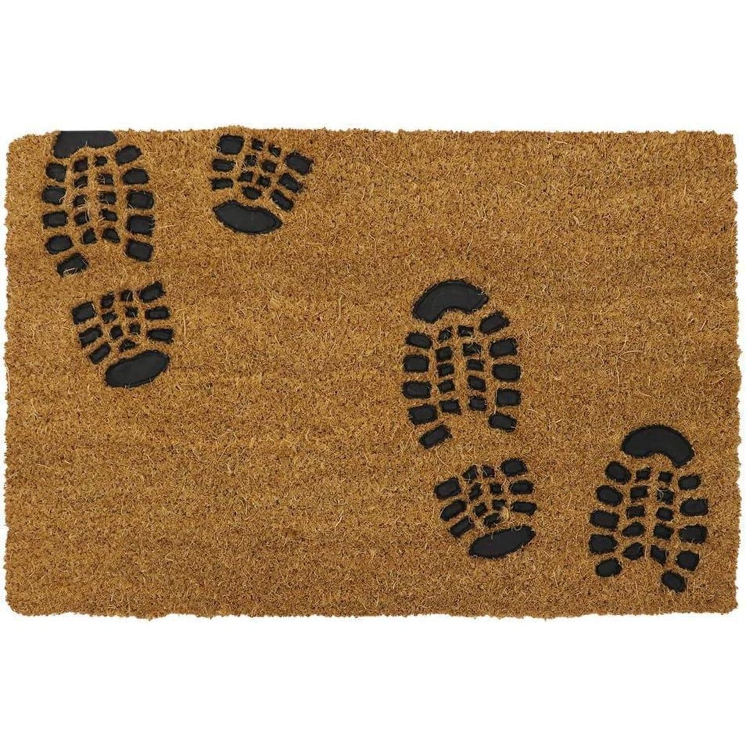 Eco Friendly Rubber Embossed PVC Backed Coir Entrance Door Mat