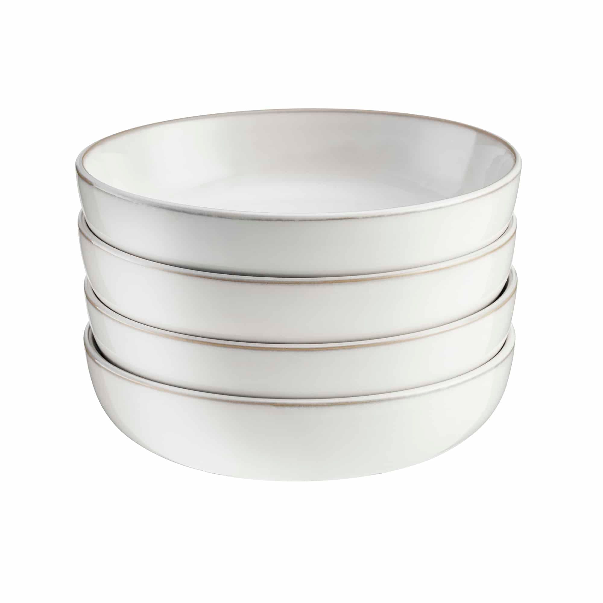 Nordic Stoneware Set of 4 - Pasta Bowls in White