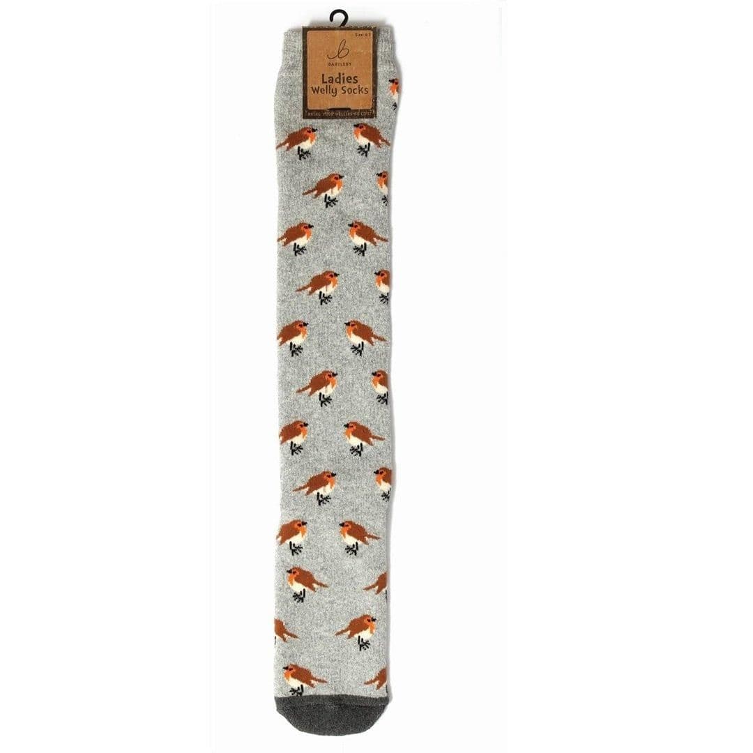 Welly Socks Robin Print