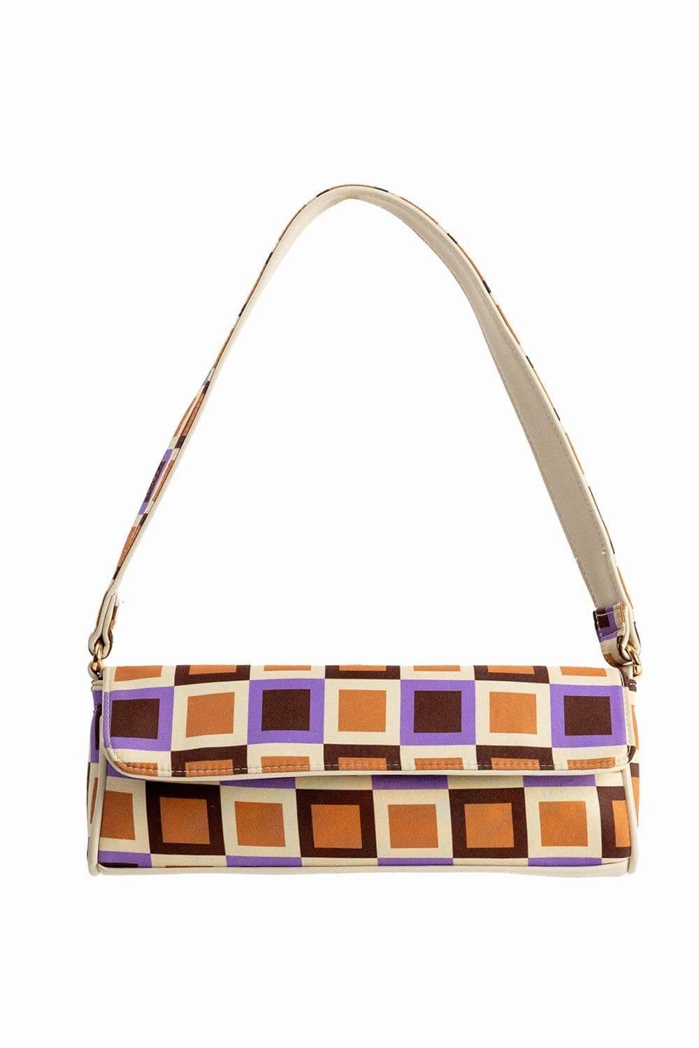 70s Geometric Printed Shoulder Bag