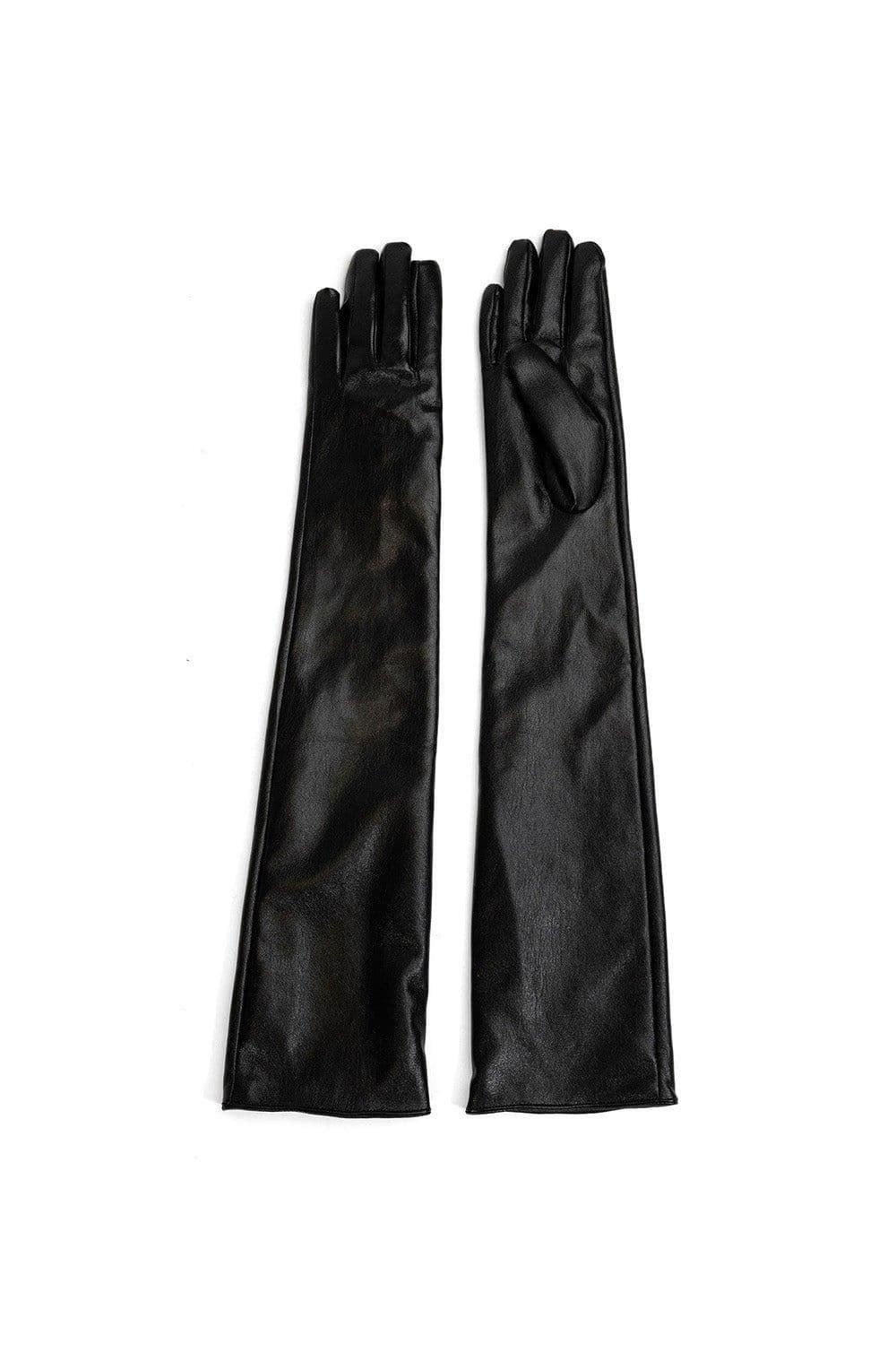 Over elbow Long Faux leather Gloves