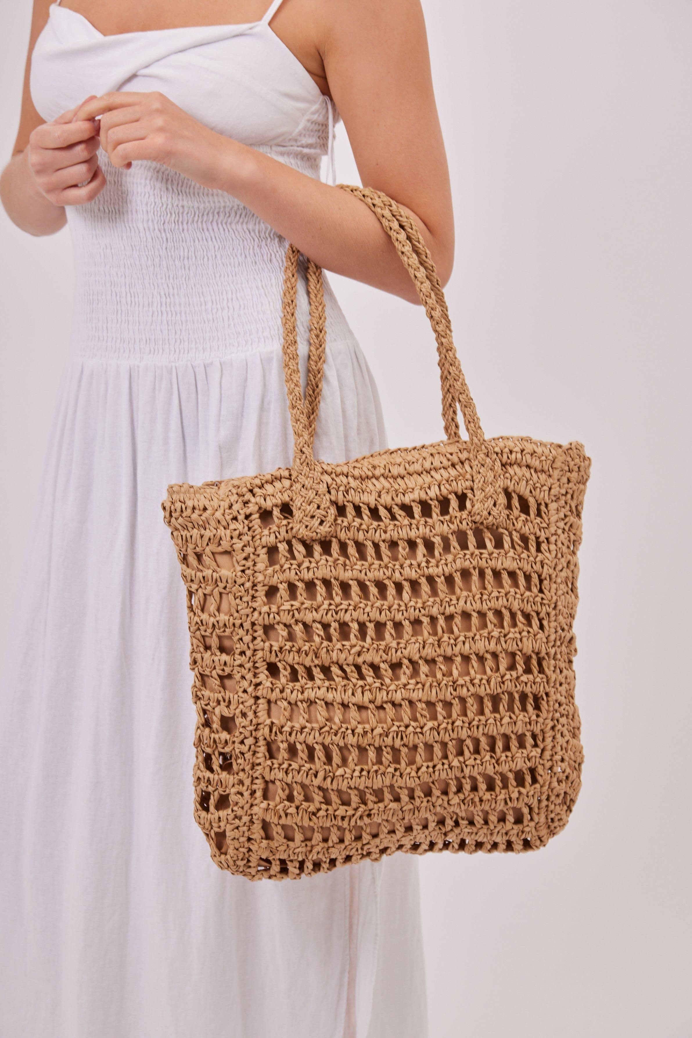 Woven Tote Beach Bag