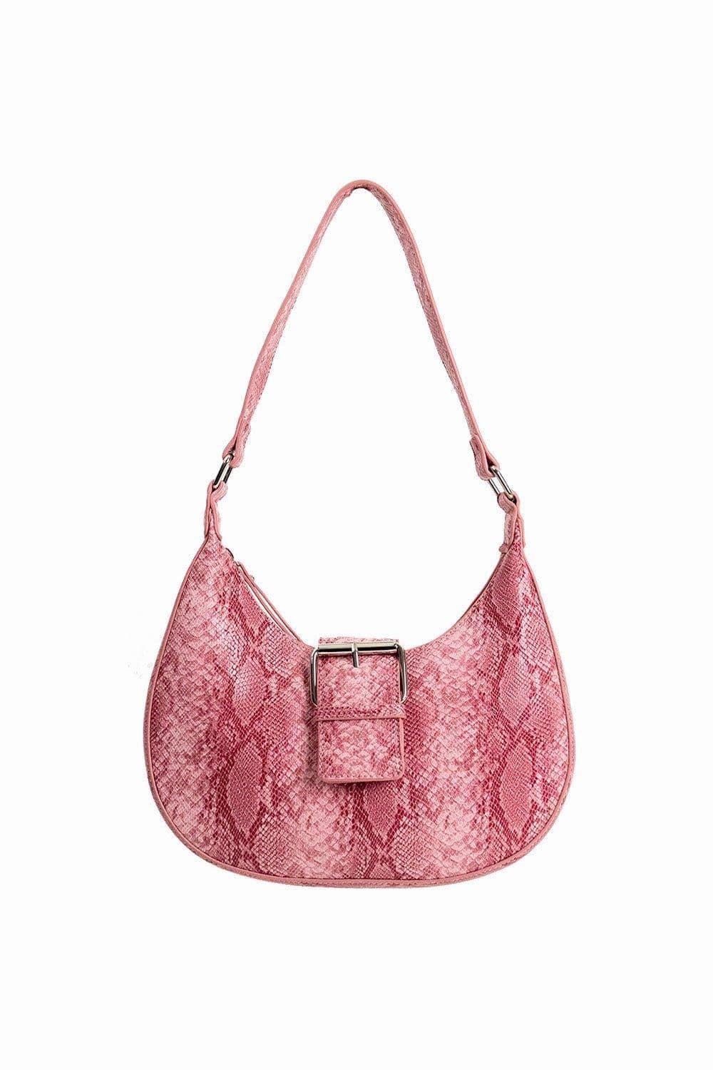 Curved Buckle Shoulder Bag