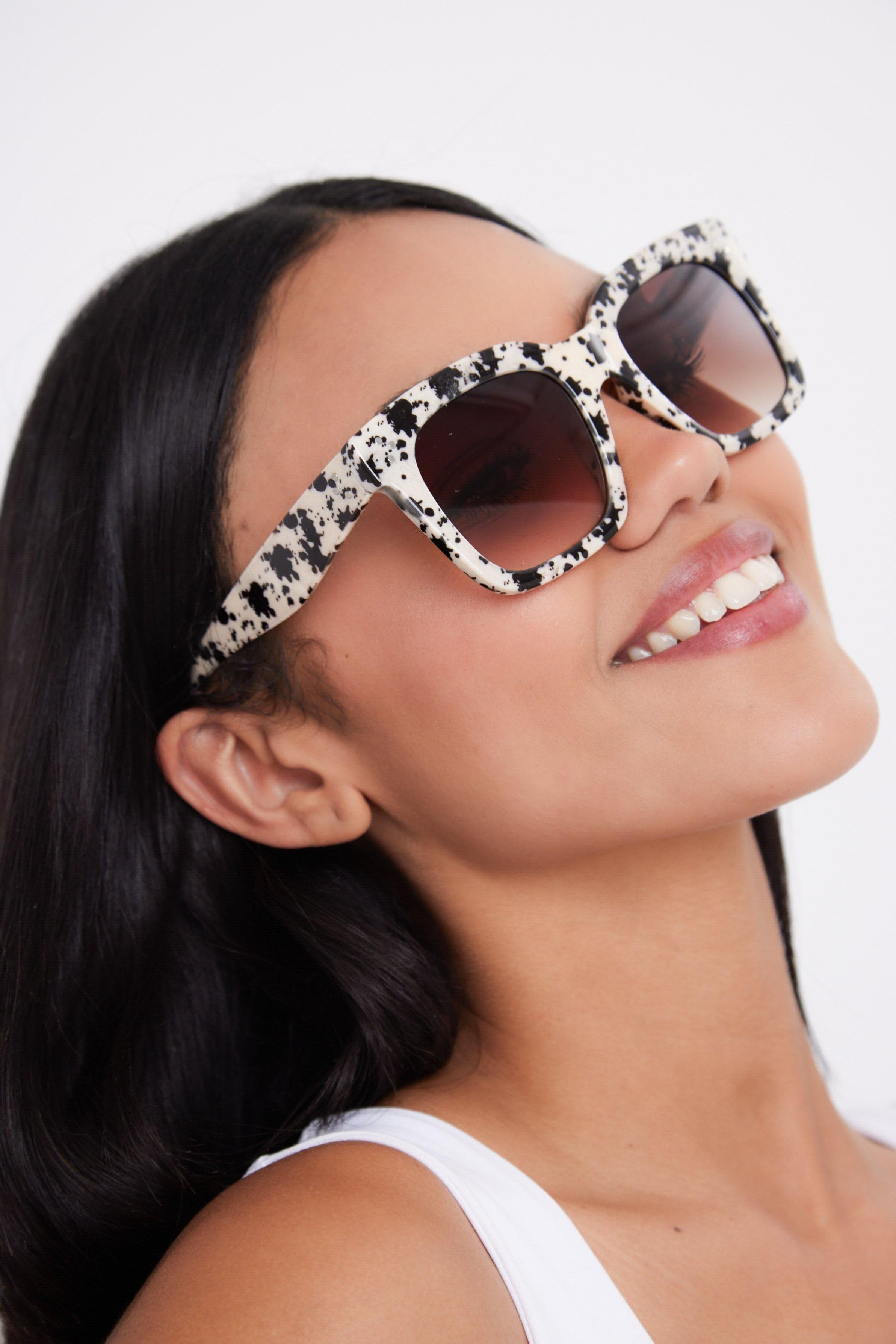 Oversized Square Sunglasses Milky Tortoiseshell