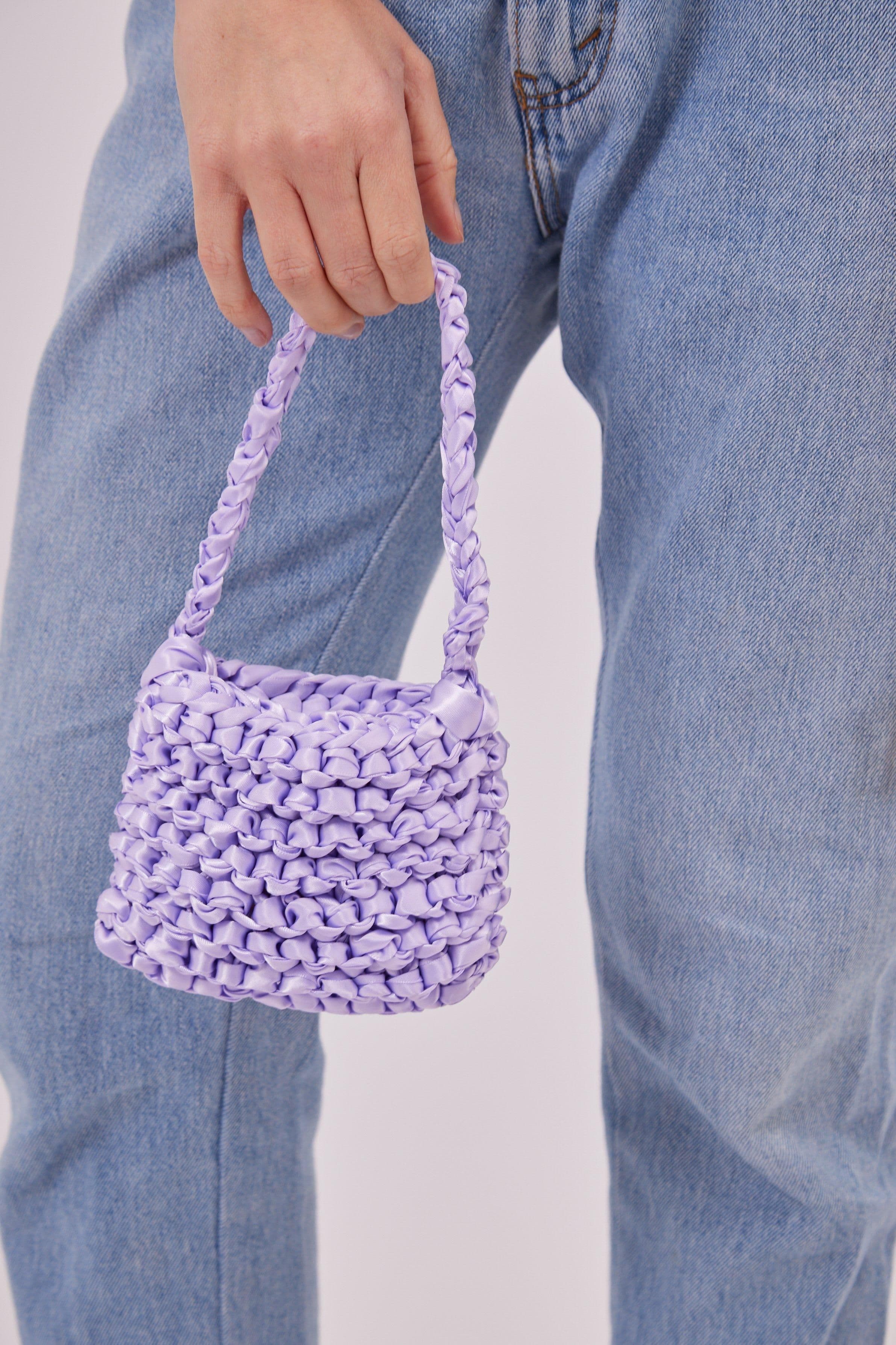 Woven Satin Mini Bag