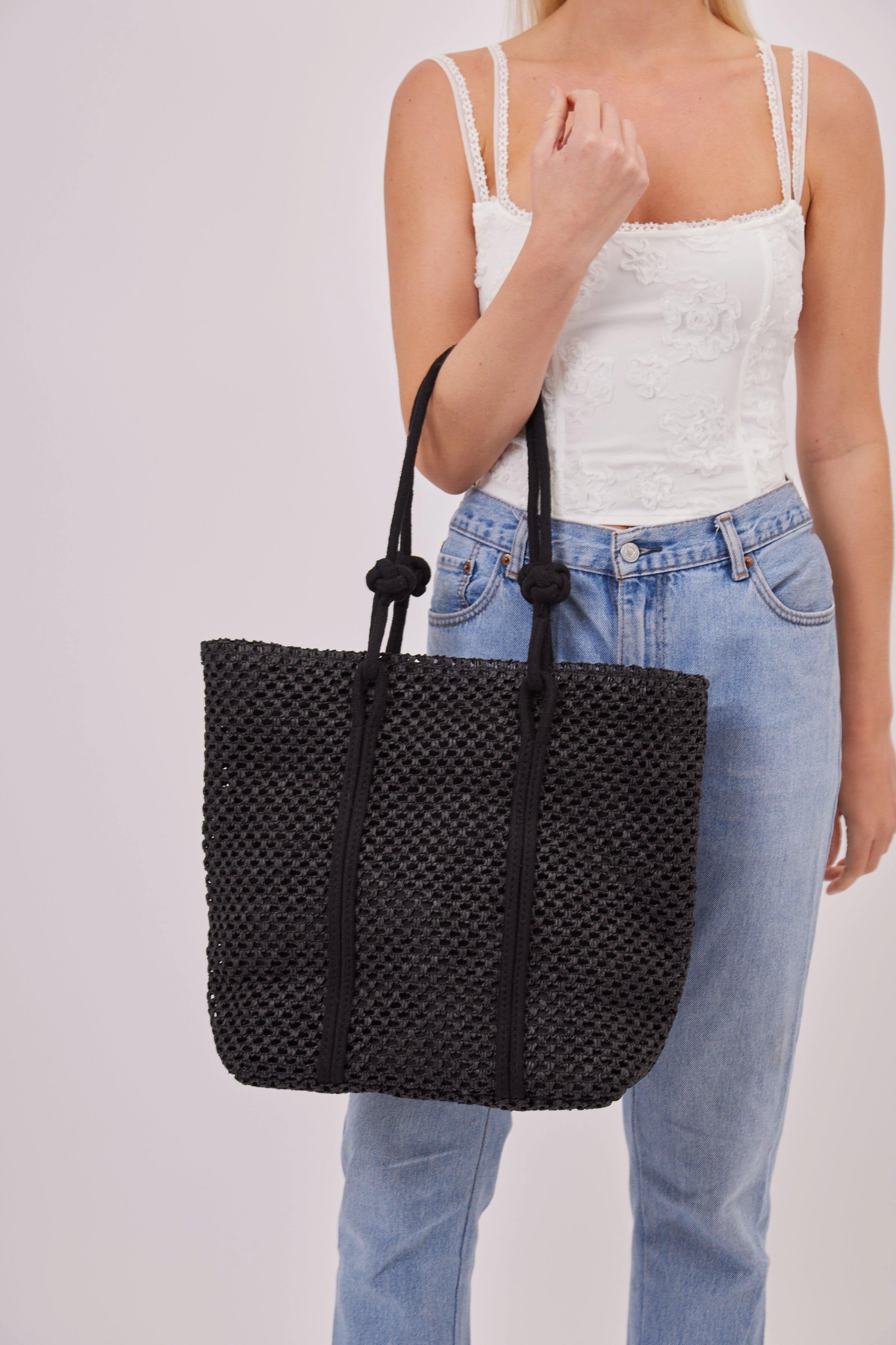 Oversized Woven Tote Bag
