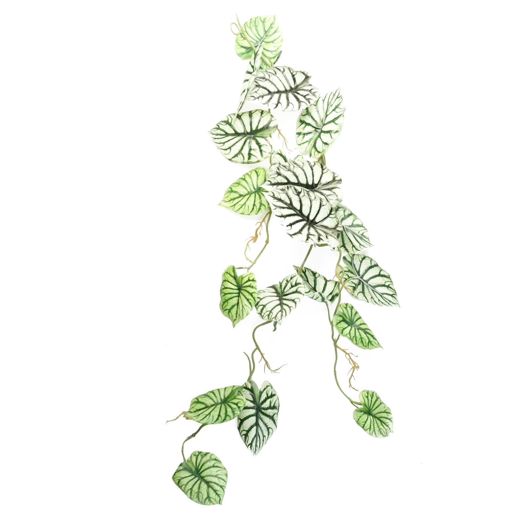 120cm Artificial Hanging Trailing Plant Alocasia Dragon Scale Light