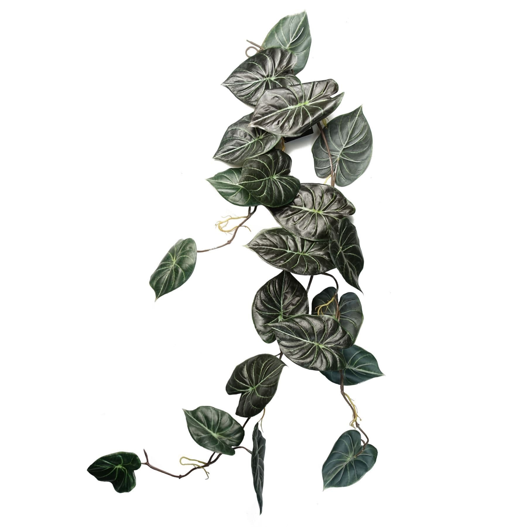 120cm Artificial Hanging Trailing Plant Alocasia Dragon Scale Dark