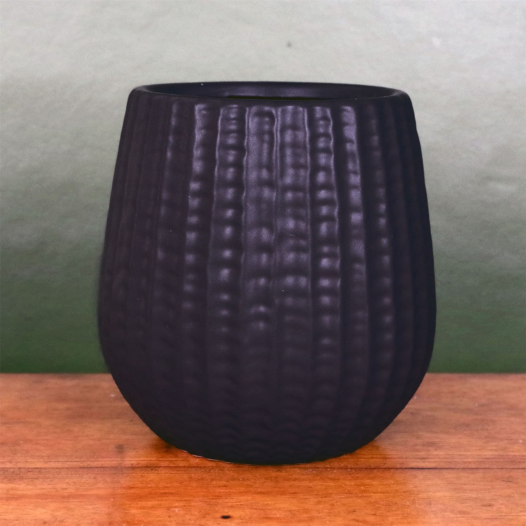 Black Ceramic Planter Plant Pot