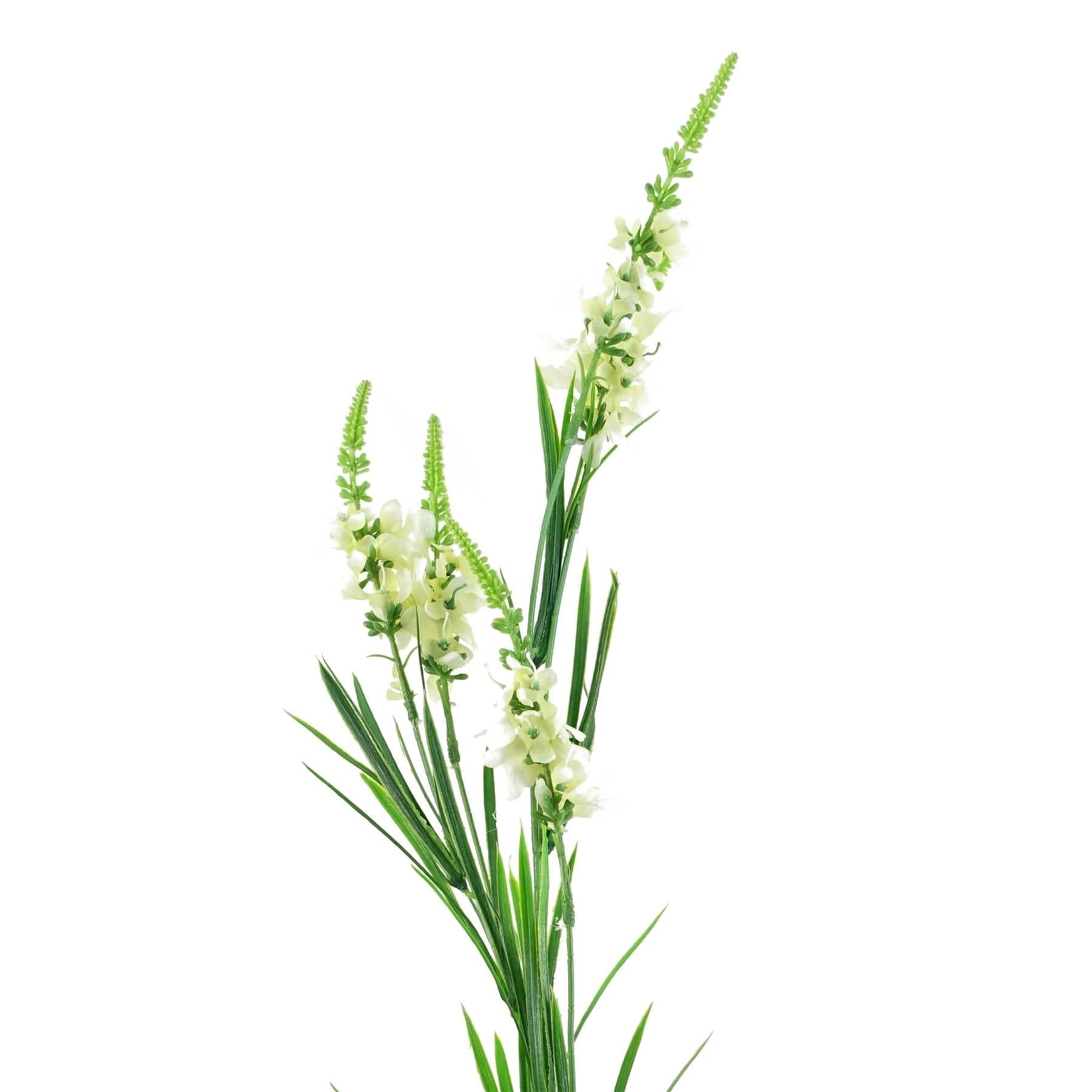 80cm White Larkspur Artifical Stem