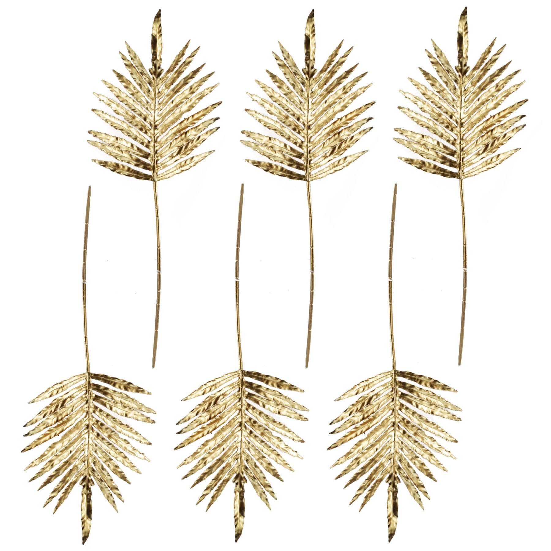 Pack of 6 x 95cm Gold Monstera Leaf