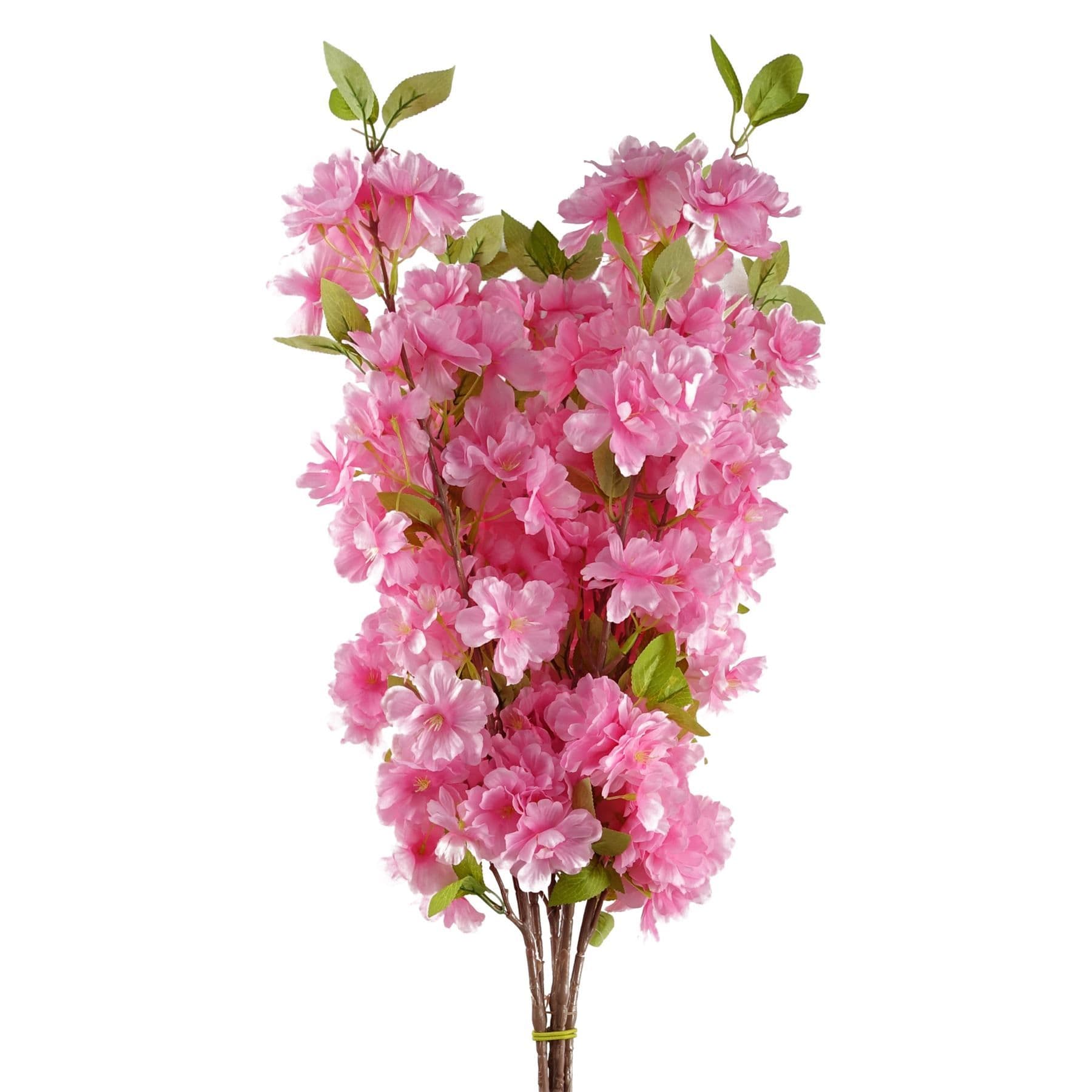 Pack of 6 x 100cm Pink Artificial Blossom Stem