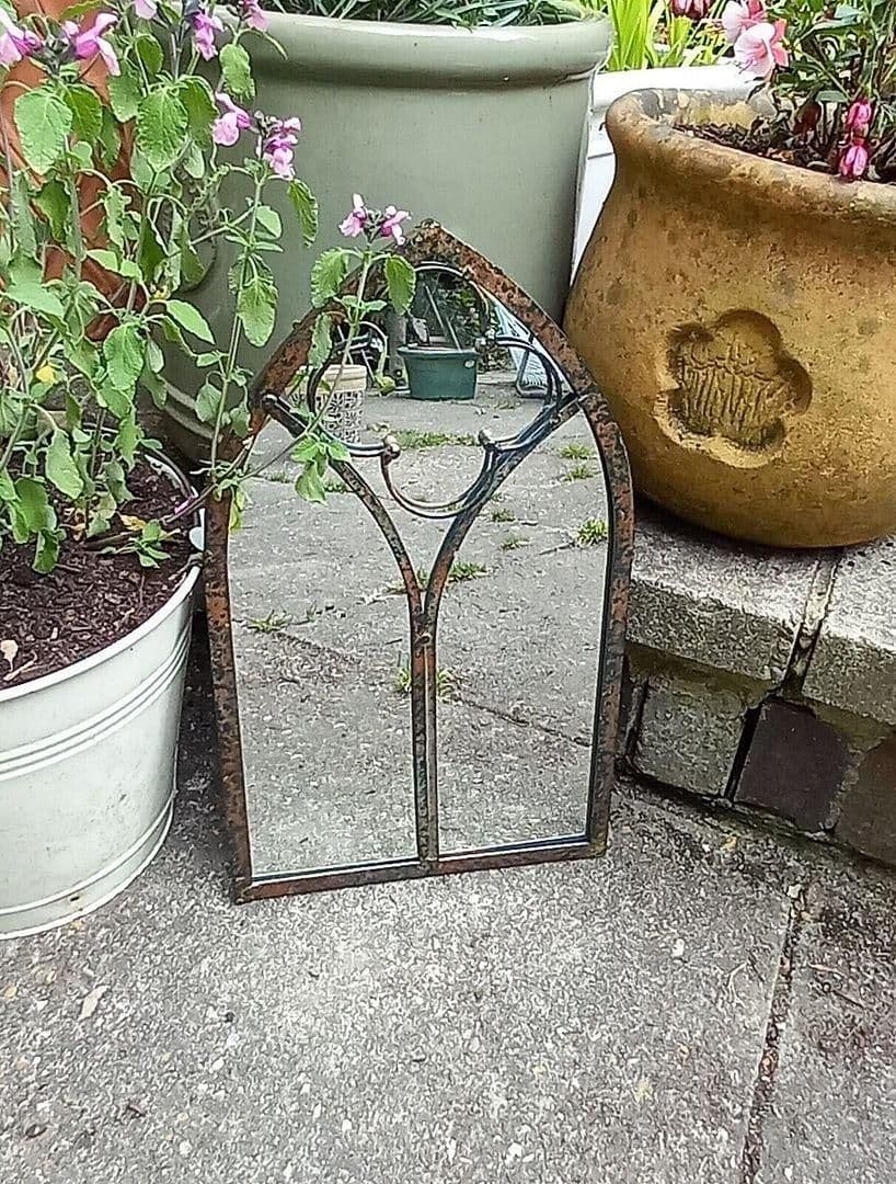 Leavesdon Arched Window Mirror Home or Garden 40cm tall