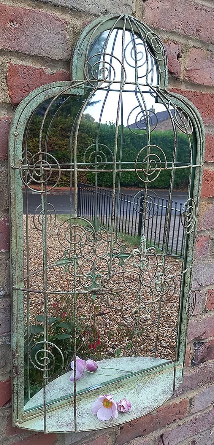 Caged Mirror Wall Art Home Garden