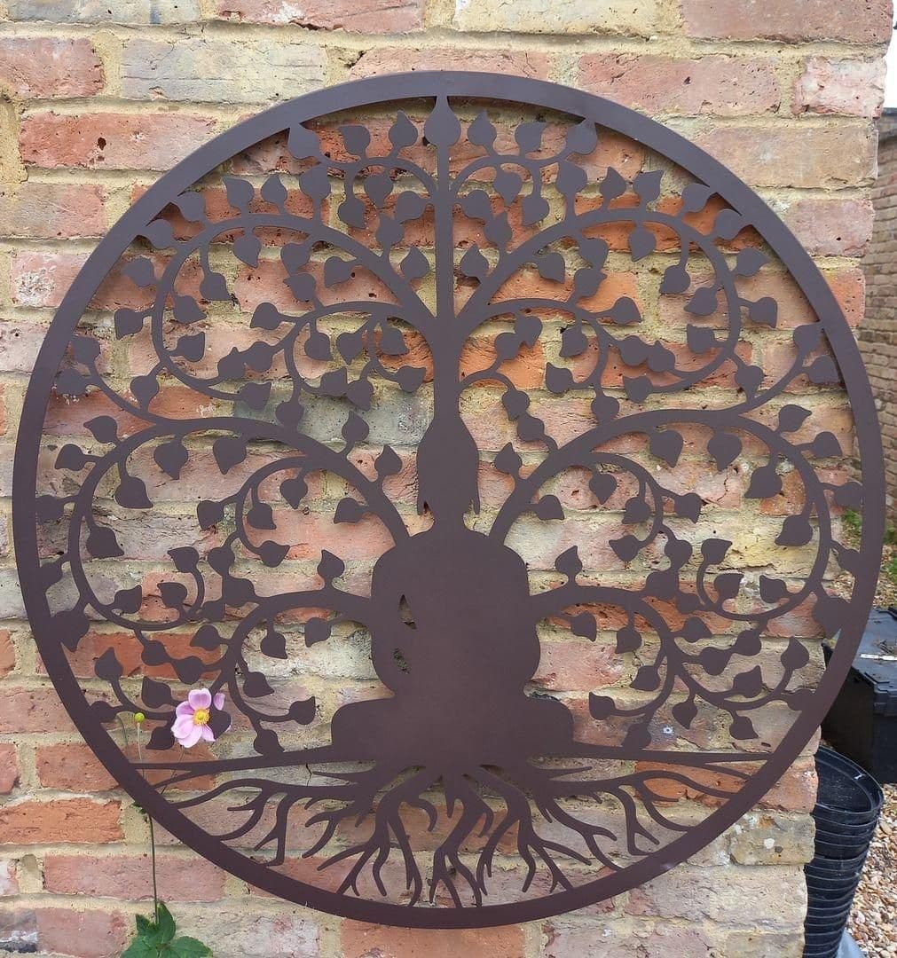 Bodhi Buddha Tree Screen Garden Wall Plaque