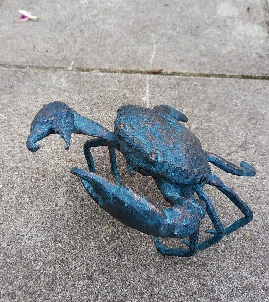 Crab Ornament made Cast Aluminium Antique Finish