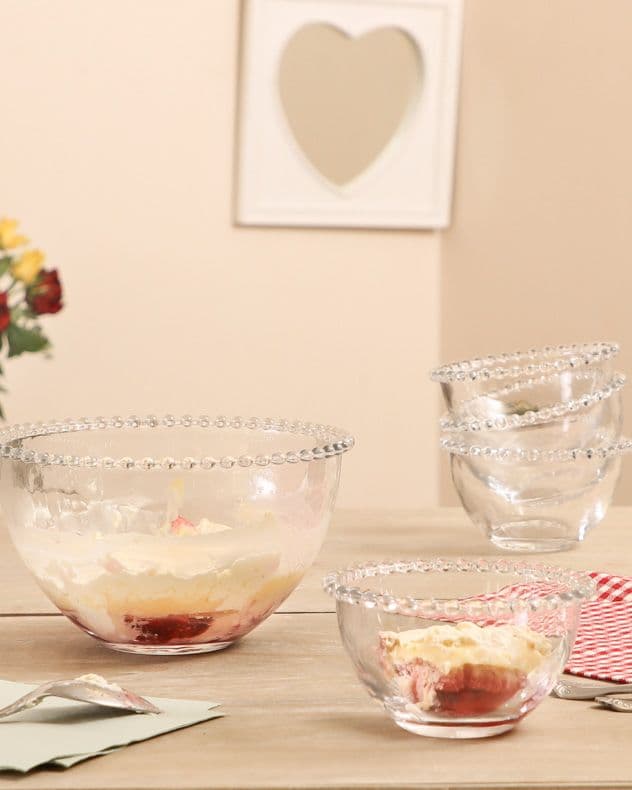 Bella Perle Trifle Dessert Kitchen Baking Serving Bowl Set Gift Idea