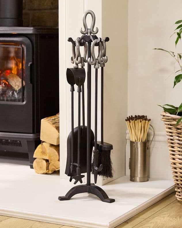 Traditional 5pc Fireside Freestanding Companion Set