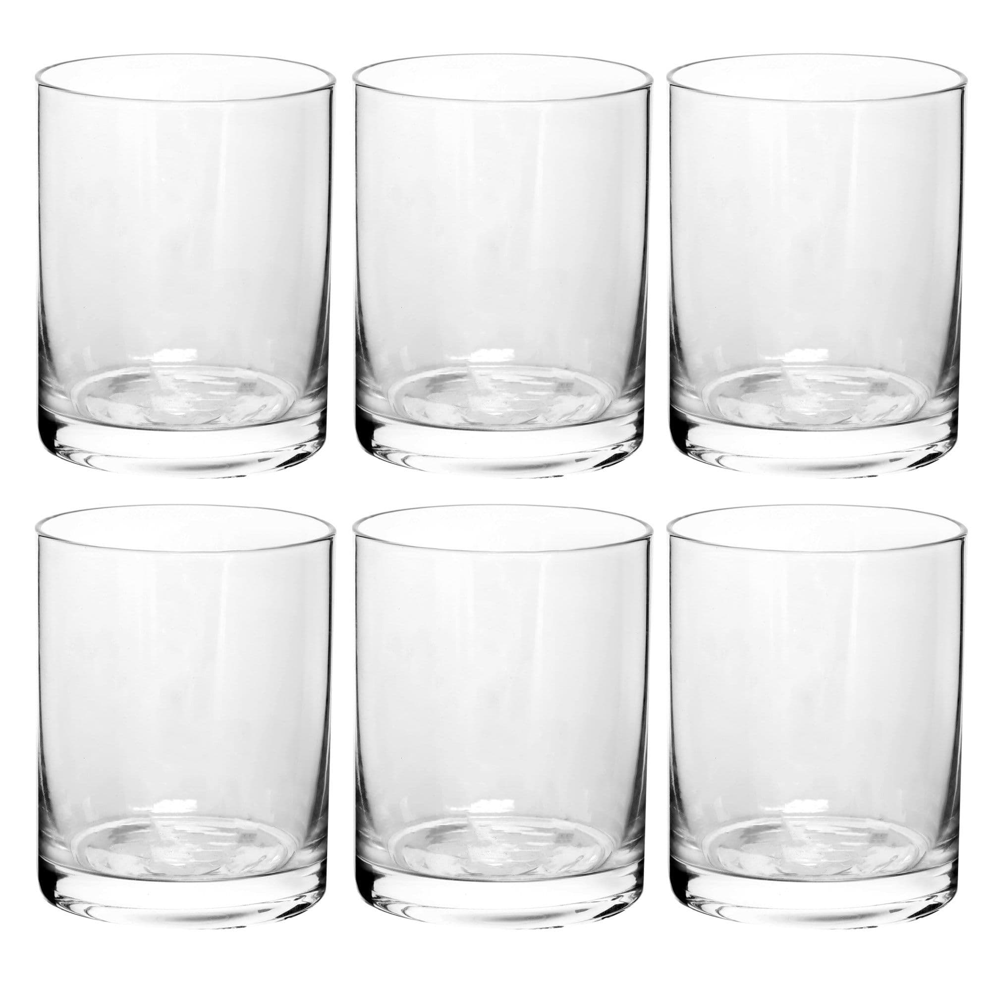 Set 6 Plain Drinking Glass Whiskey Glass Tumblers