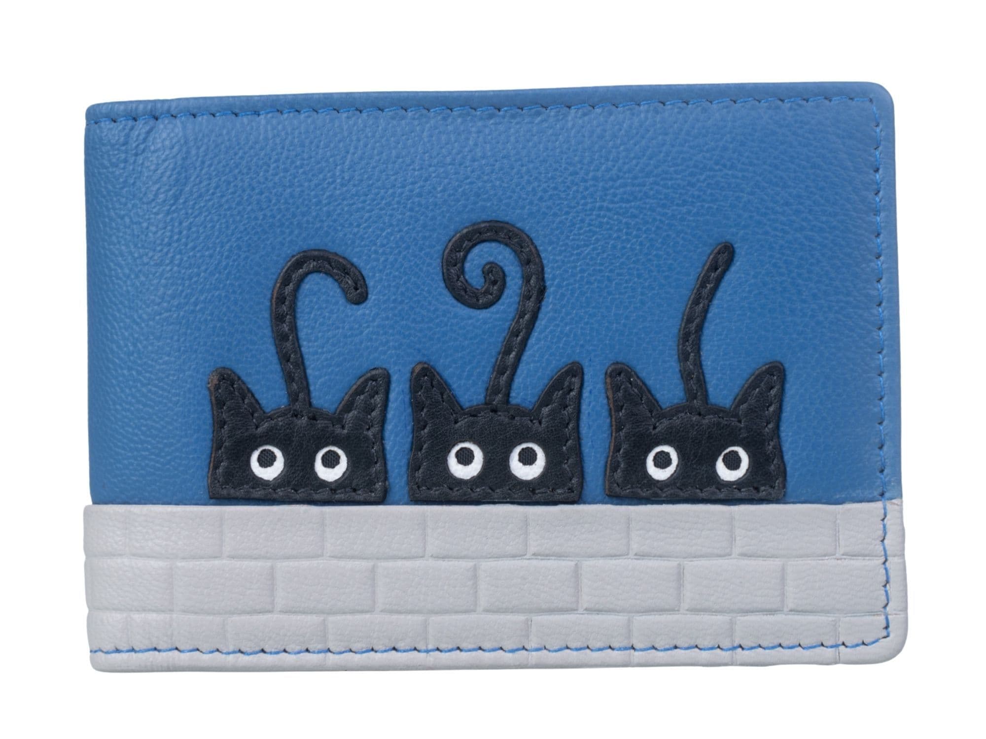 Peek Boo Cats Id Card Holder Blue
