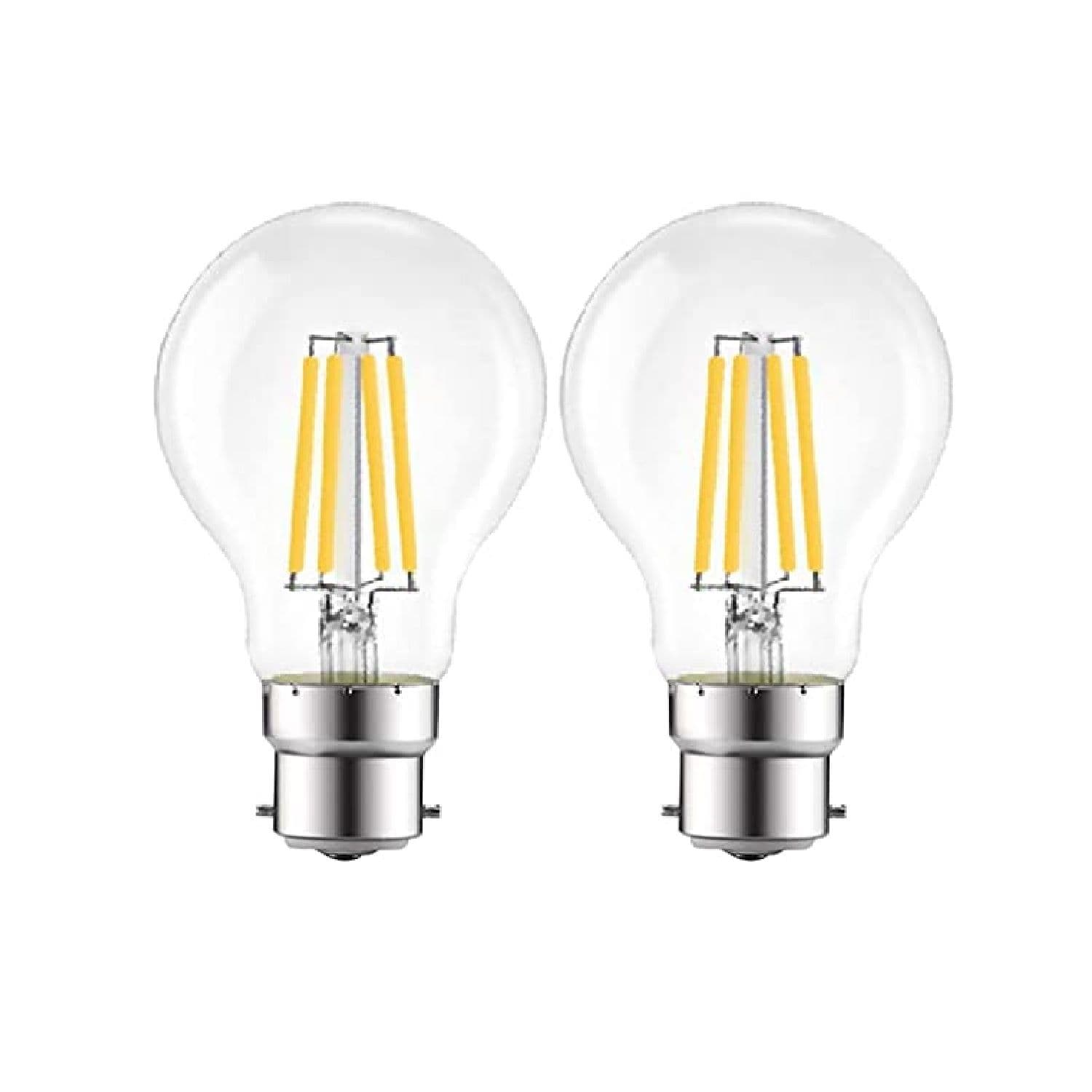 8W LED Filament Light Bulb B22 2700K pack 2