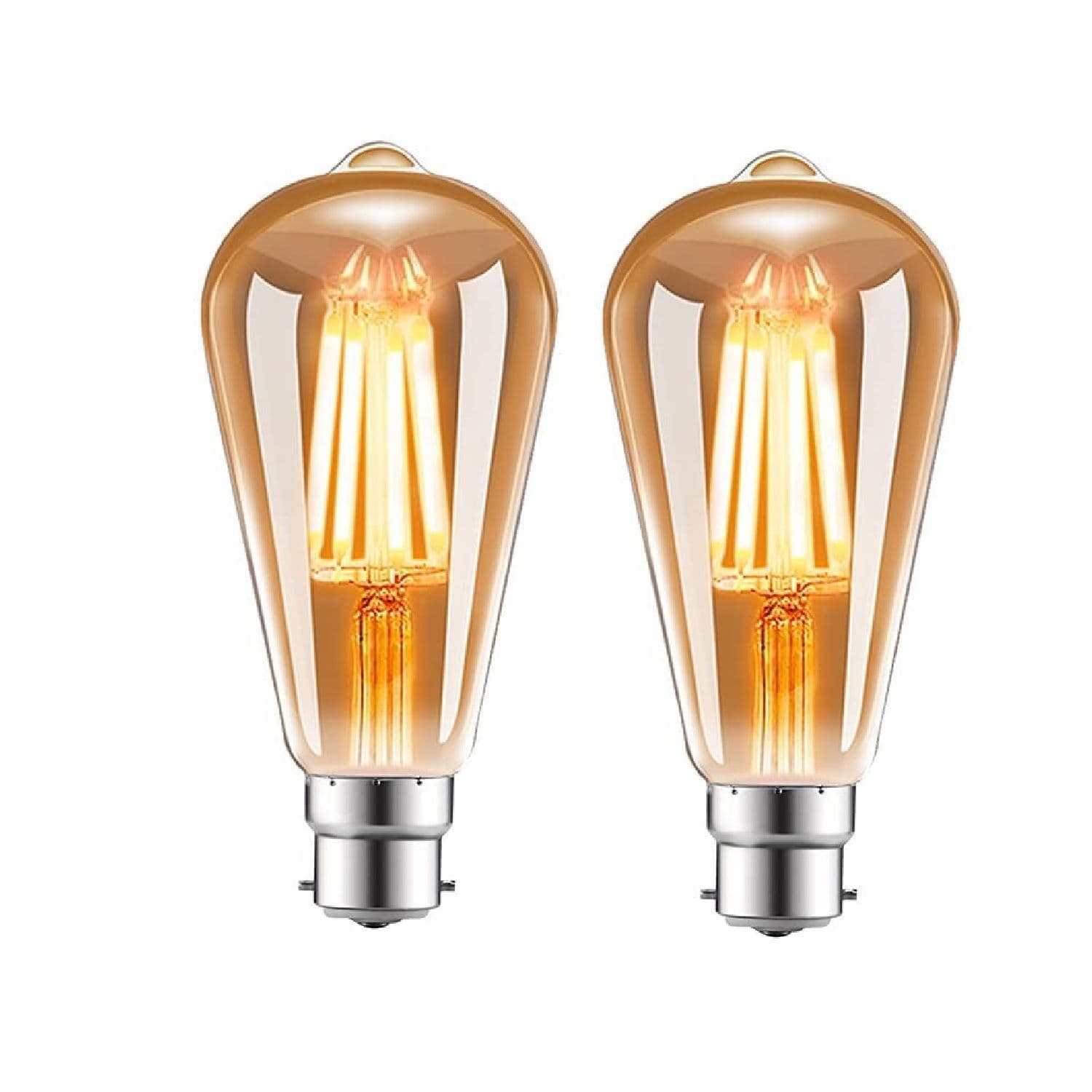 6W LED Filament Light Bulb B22 2200K pack 2