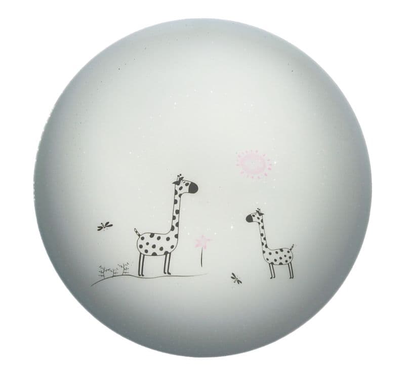 24W LED Round Ceiling Light 6500K 2500 Lumen Giraffe Print