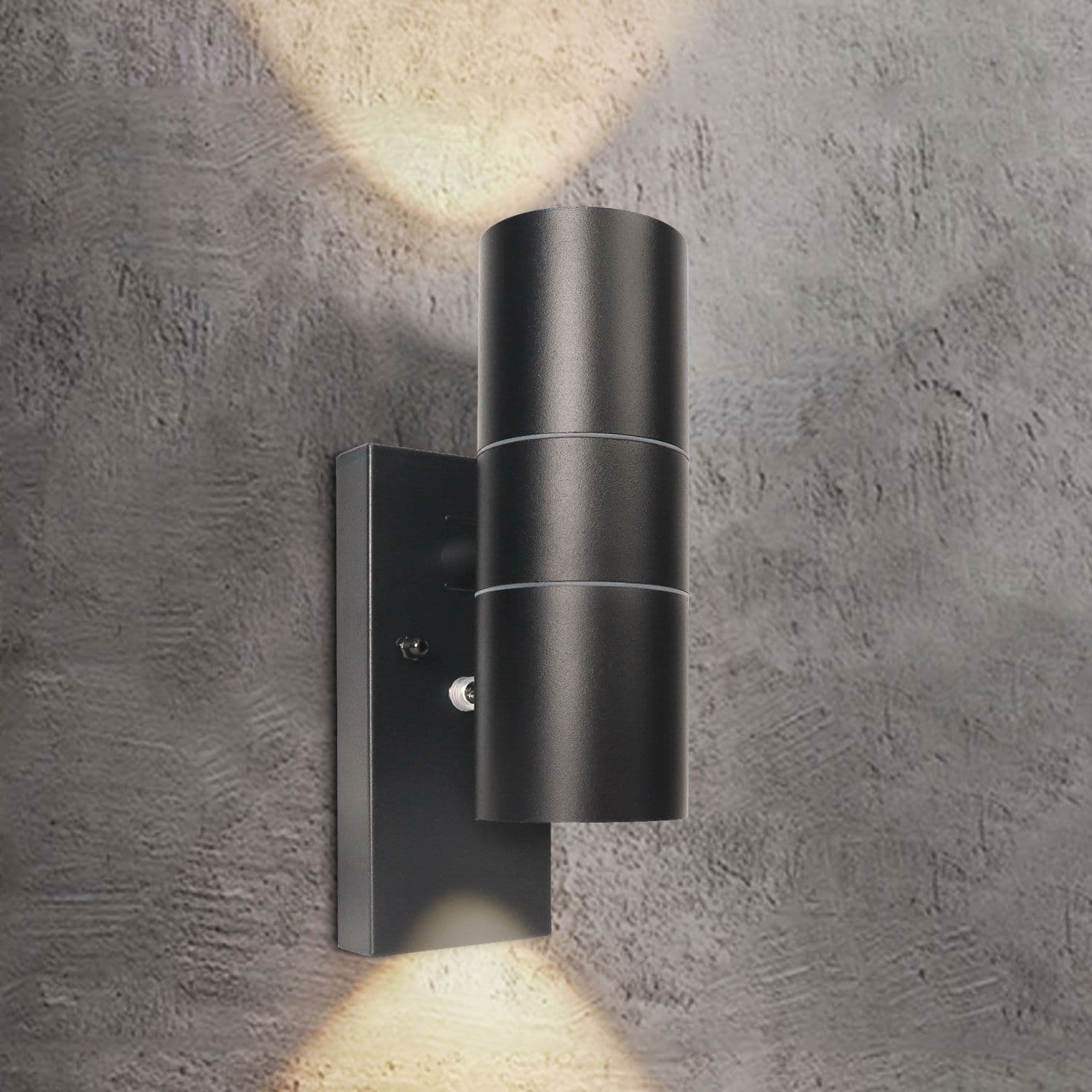 Outdoor Dusk till Dawn Sensor Up Down Wall Light GU10 Lamp Holder
