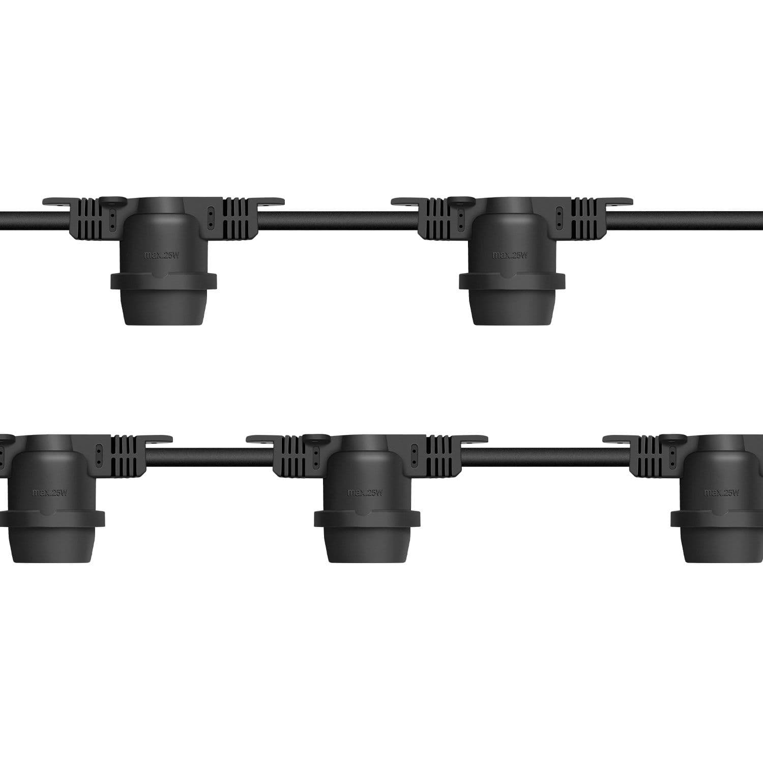 33ft Connectable Festoon Lights Set Included 15 x G45 Bulbs Rubber Cable