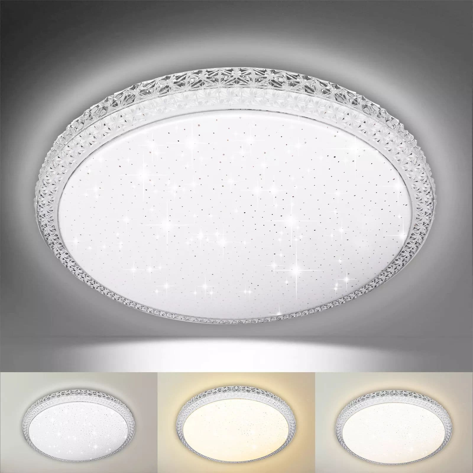 18W LED Round Ceiling Light CCT Changing 6500K 3000K 3 1 2200 Lumen