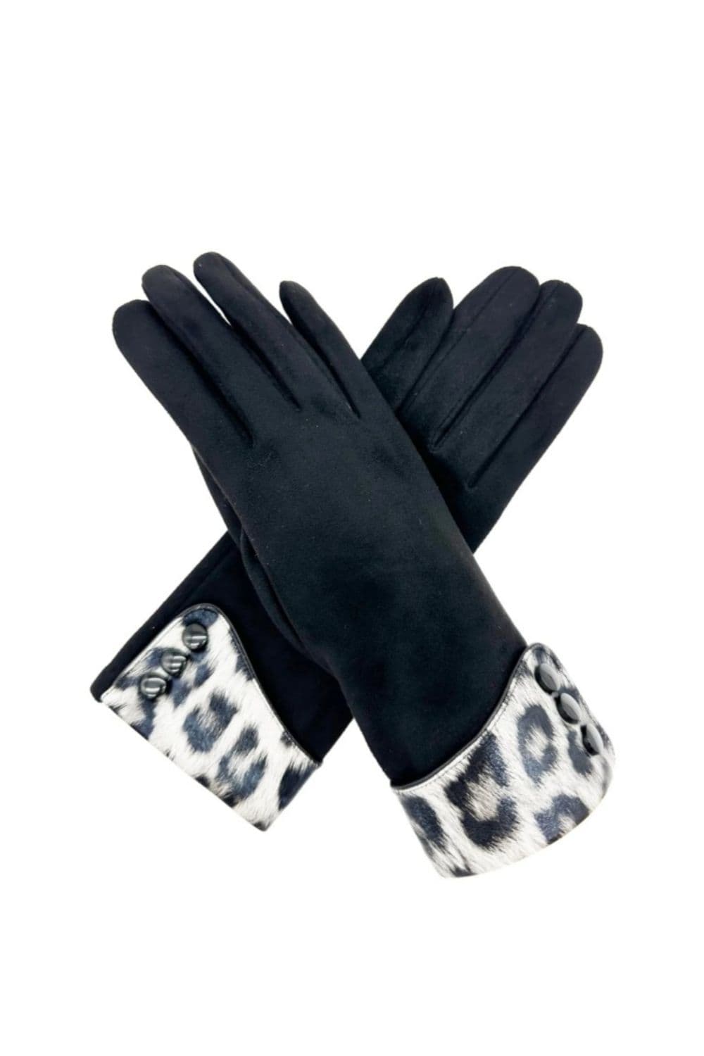 Fashion Glove Plu Leopard Print Cuff