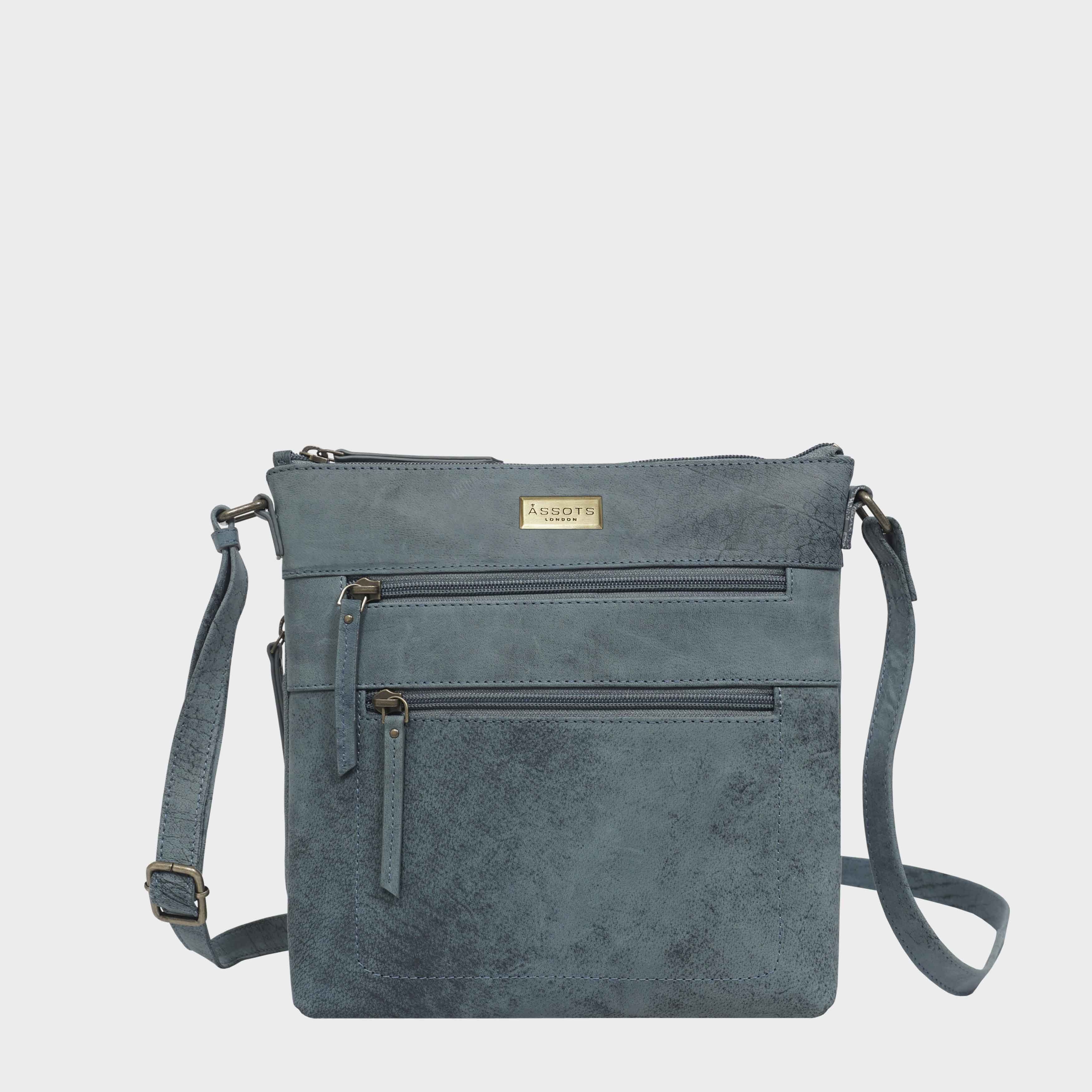 CORI Distressed Vintage Real Leather Crossbody Bag