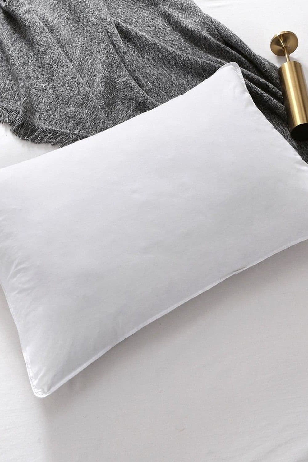 Duck Feather Down Pillow Pair Cotton Cover