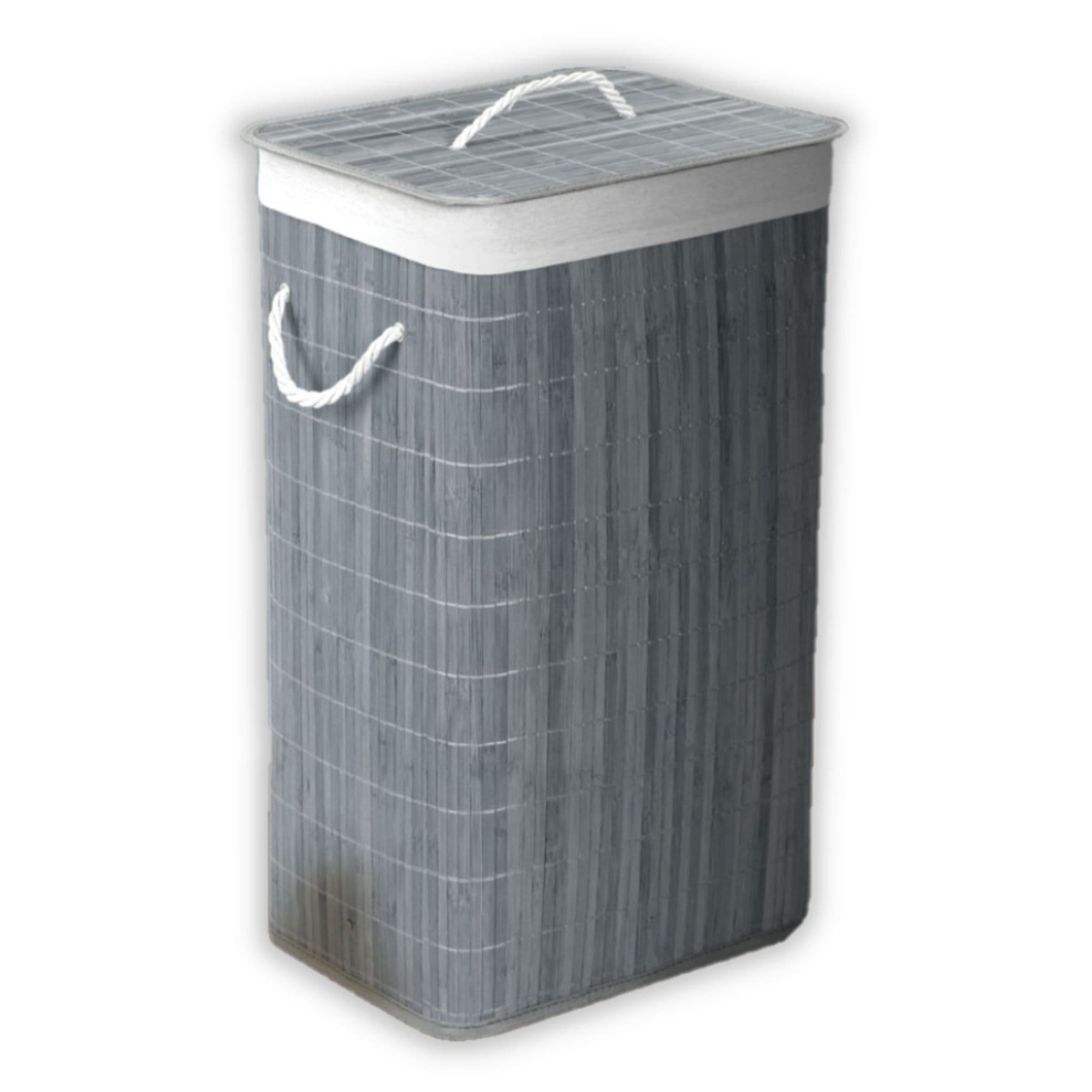 Bamboo Laundry Hamper Basket Oblong