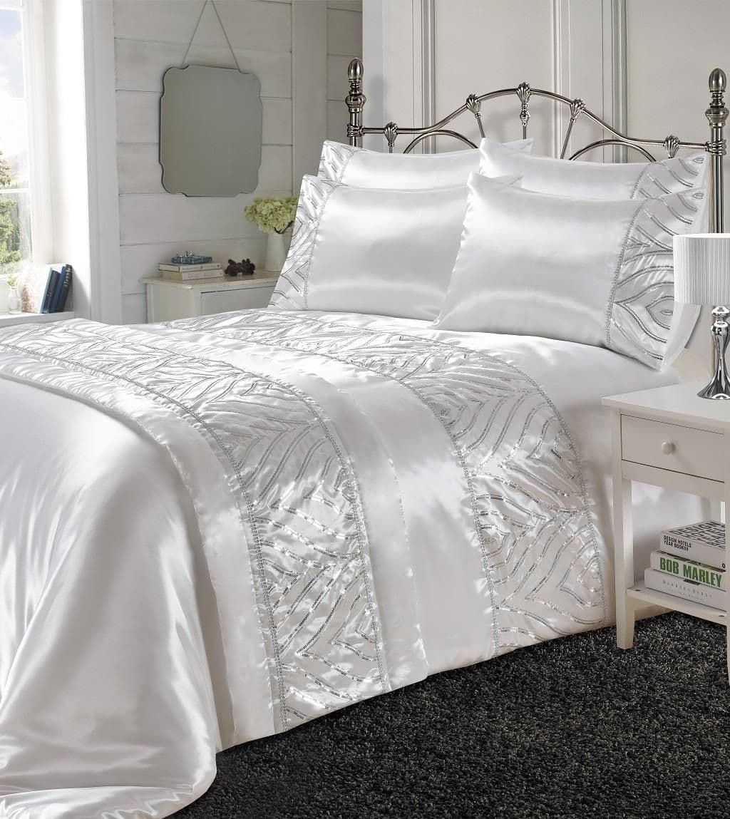 Shimmer Duvet Cover Set Sequin Embellished Bedding