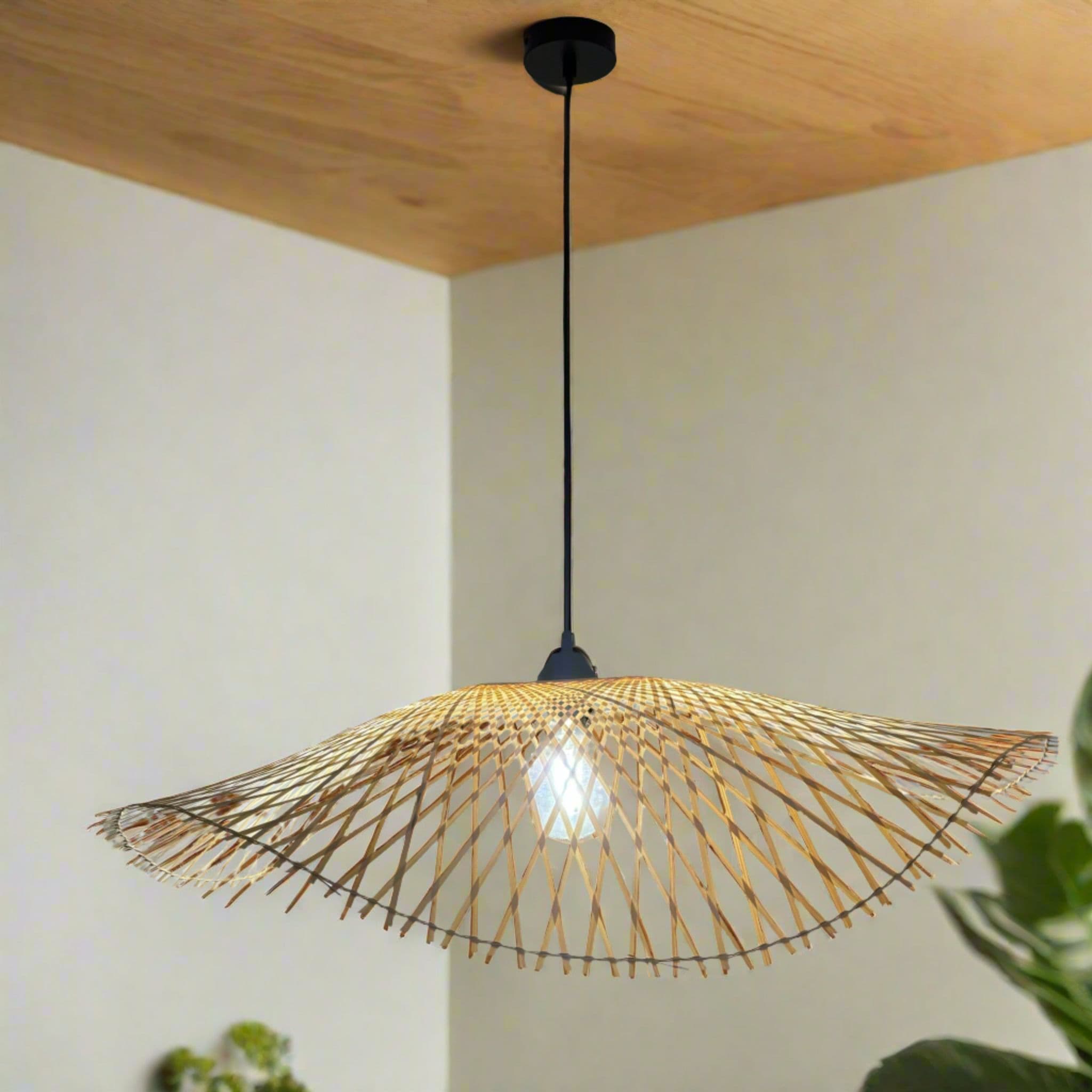 'Tulul' Large 56 cm Hand Made Bamboo Easy Fit Lampshade