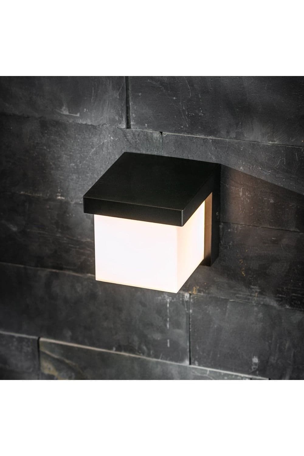 CGC Lighting 'Addison' Black Cube LED Outdoor Wall Light 4000k Natural White