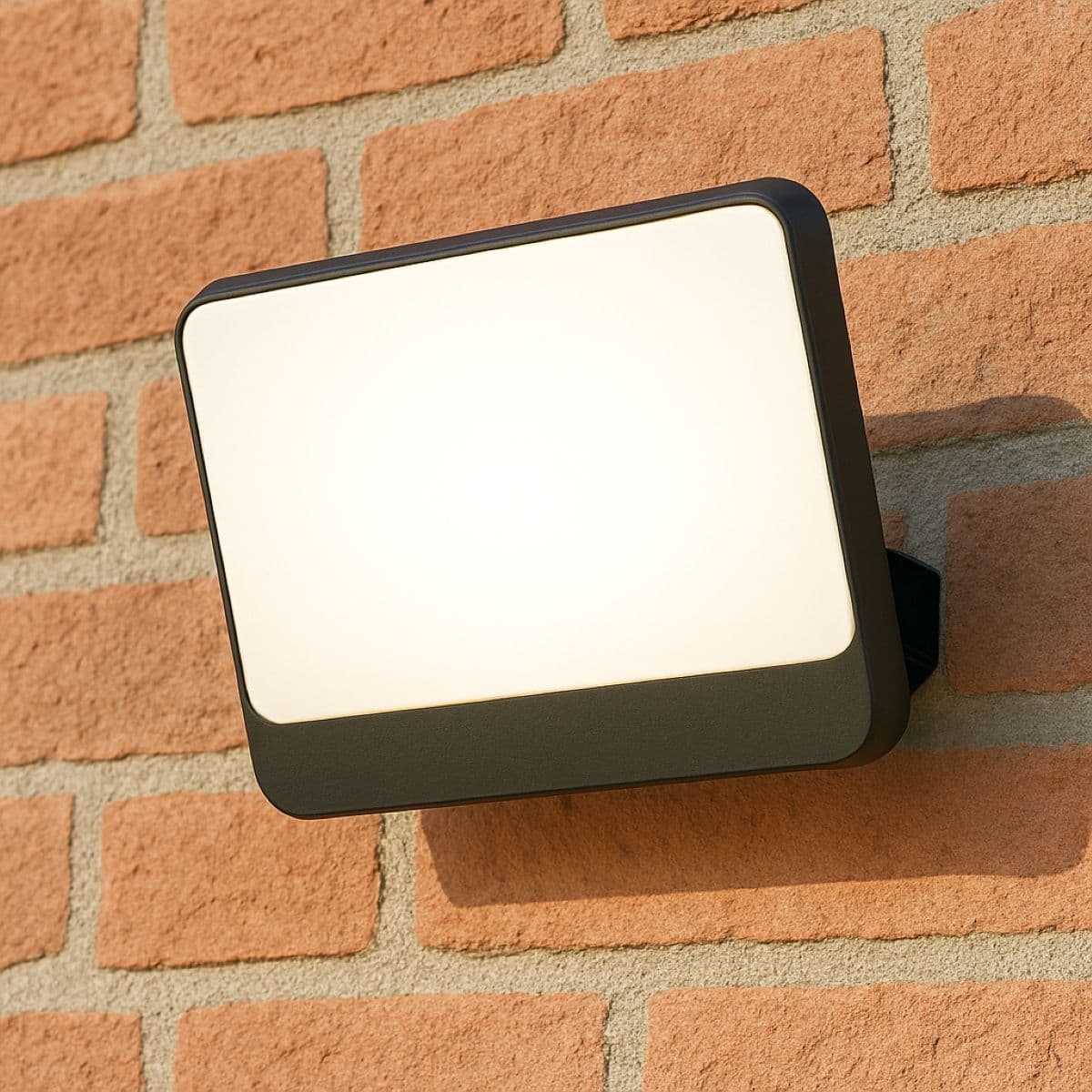 'Parry' 15W LED Floodlight Black Body with Full Front White Opal Diffuser 1300lm 4000k