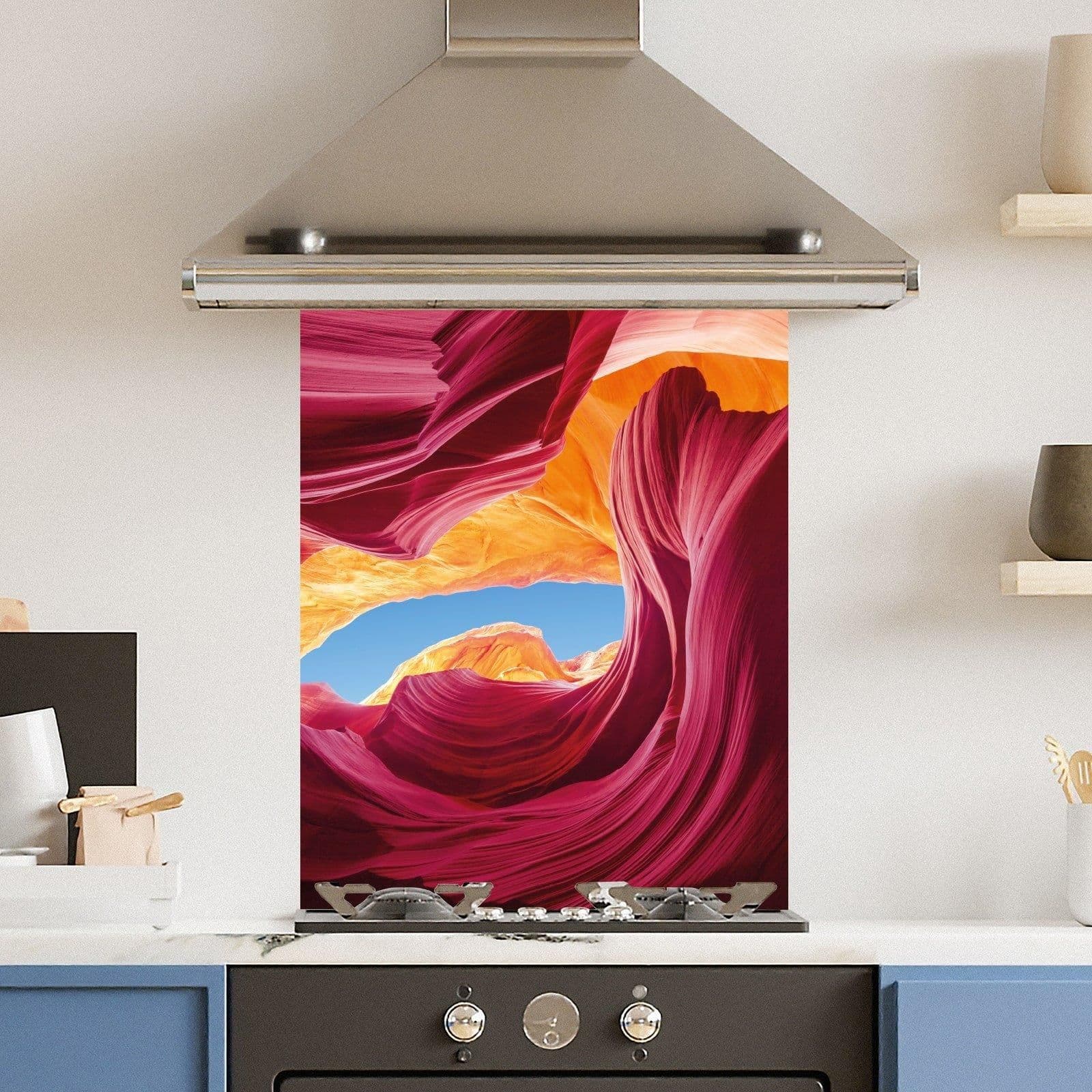 Premium 60cm x 75cm 6mm Glass Canyon Kitchen Splashback Various Sizes Toughened 60 cm