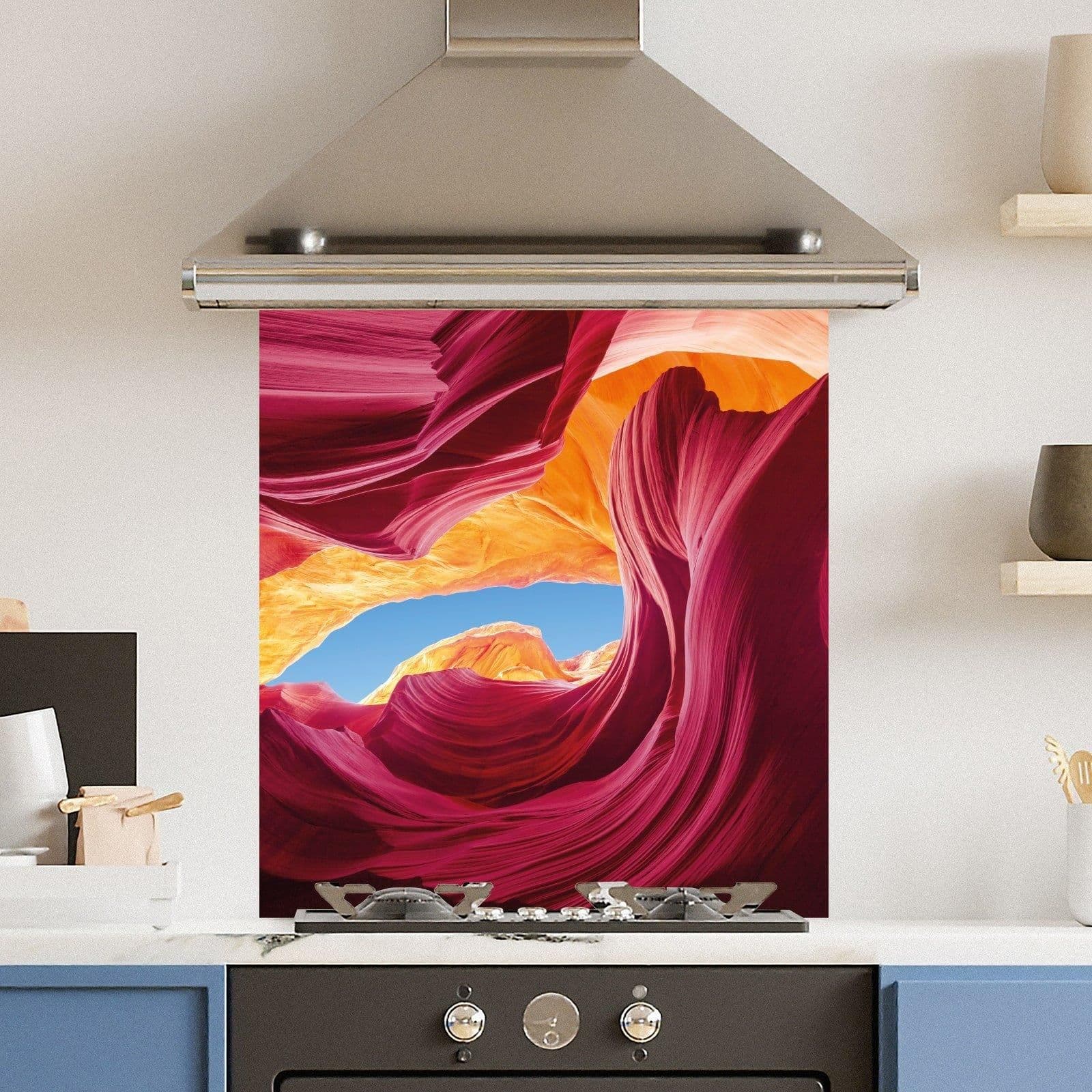 Premium 70cm x 75cm 6mm Glass Canyon Kitchen Splashback Various Sizes Toughened 70 cm