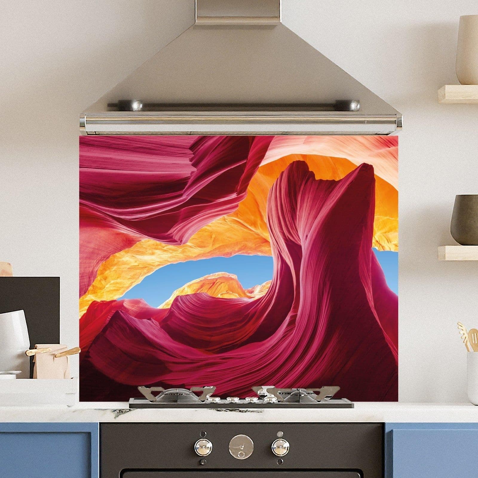 Premium 90cm x 75cm 6mm Glass Canyon Kitchen Splashback Various Sizes Toughened 90 cm