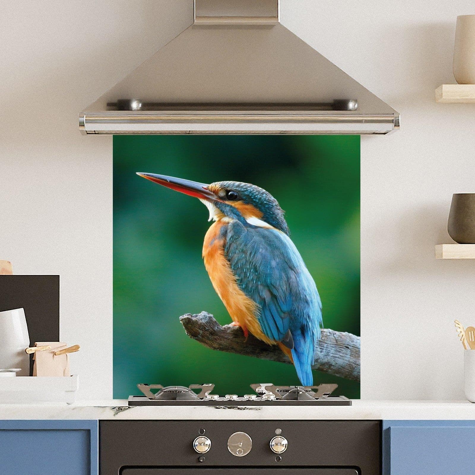 Premium 70cm x 75cm 6mm Glass Kingfisher Kitchen Splashback Various Sizes Toughened 70 cm
