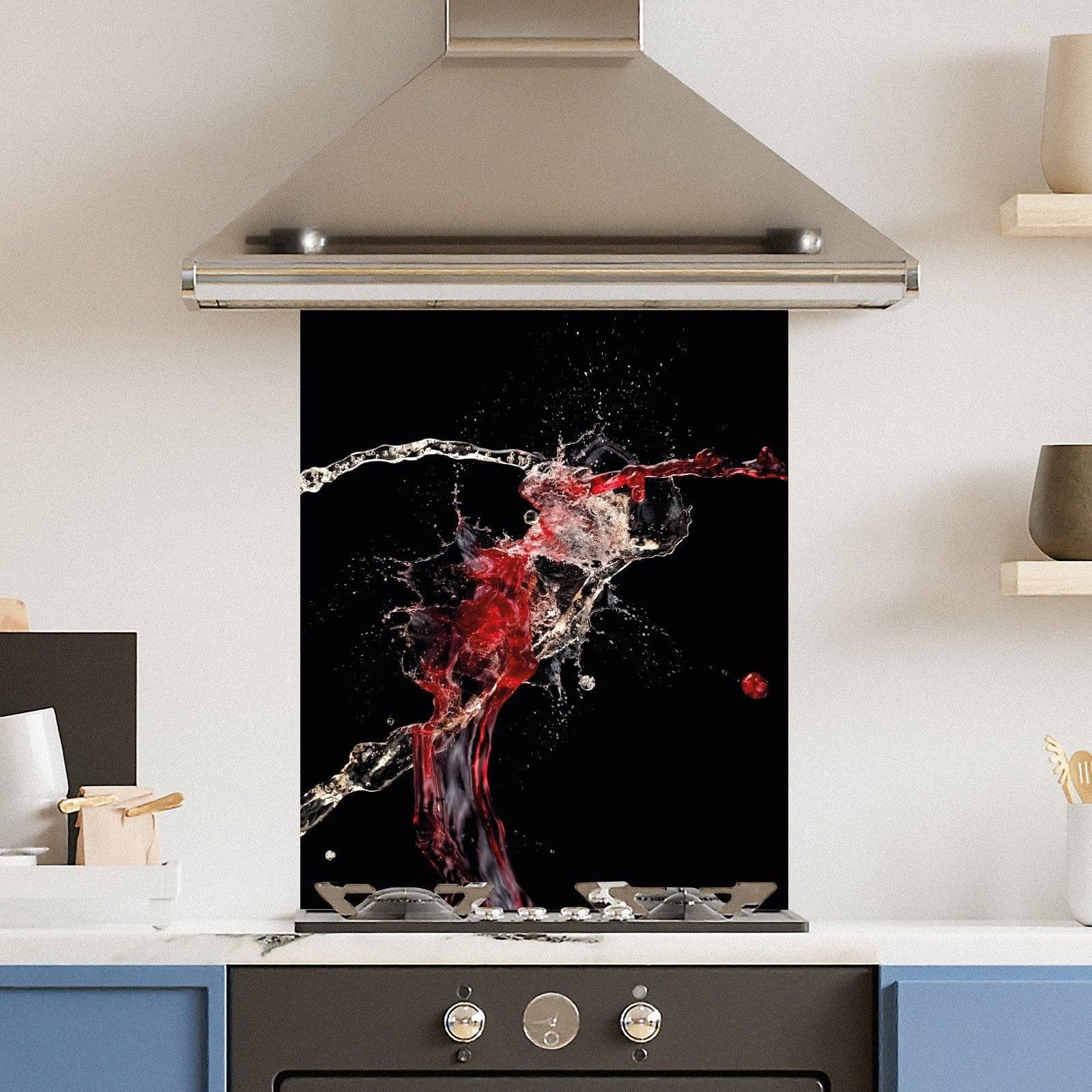 Premium 60cm x 75cm 6mm Glass Water Splash Kitchen Splashback Various Sizes Toughened 60 cm