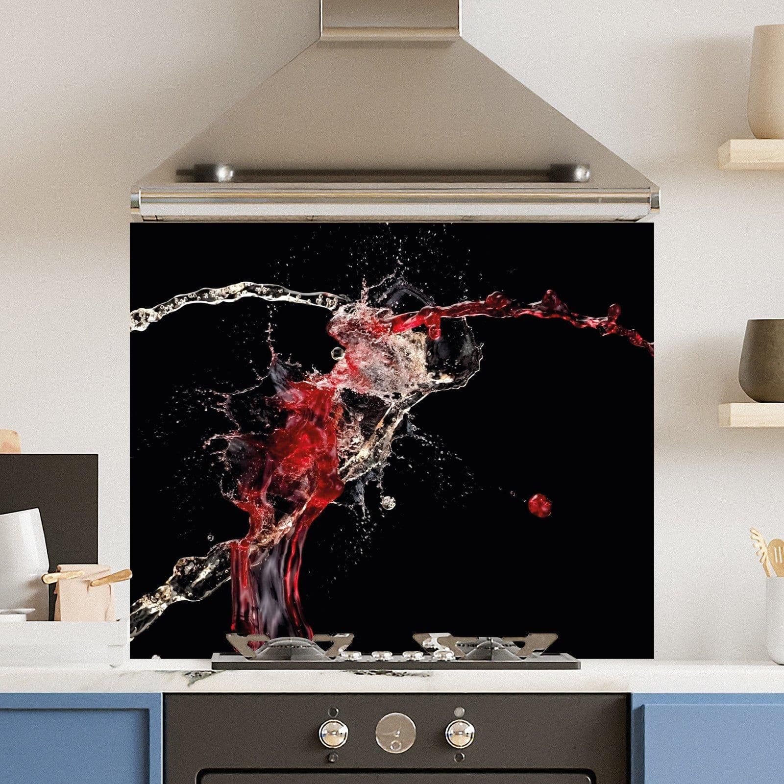 Premium 90cm x 75cm 6mm Glass Water Splash Kitchen Splashback Various Sizes Toughened 90 cm
