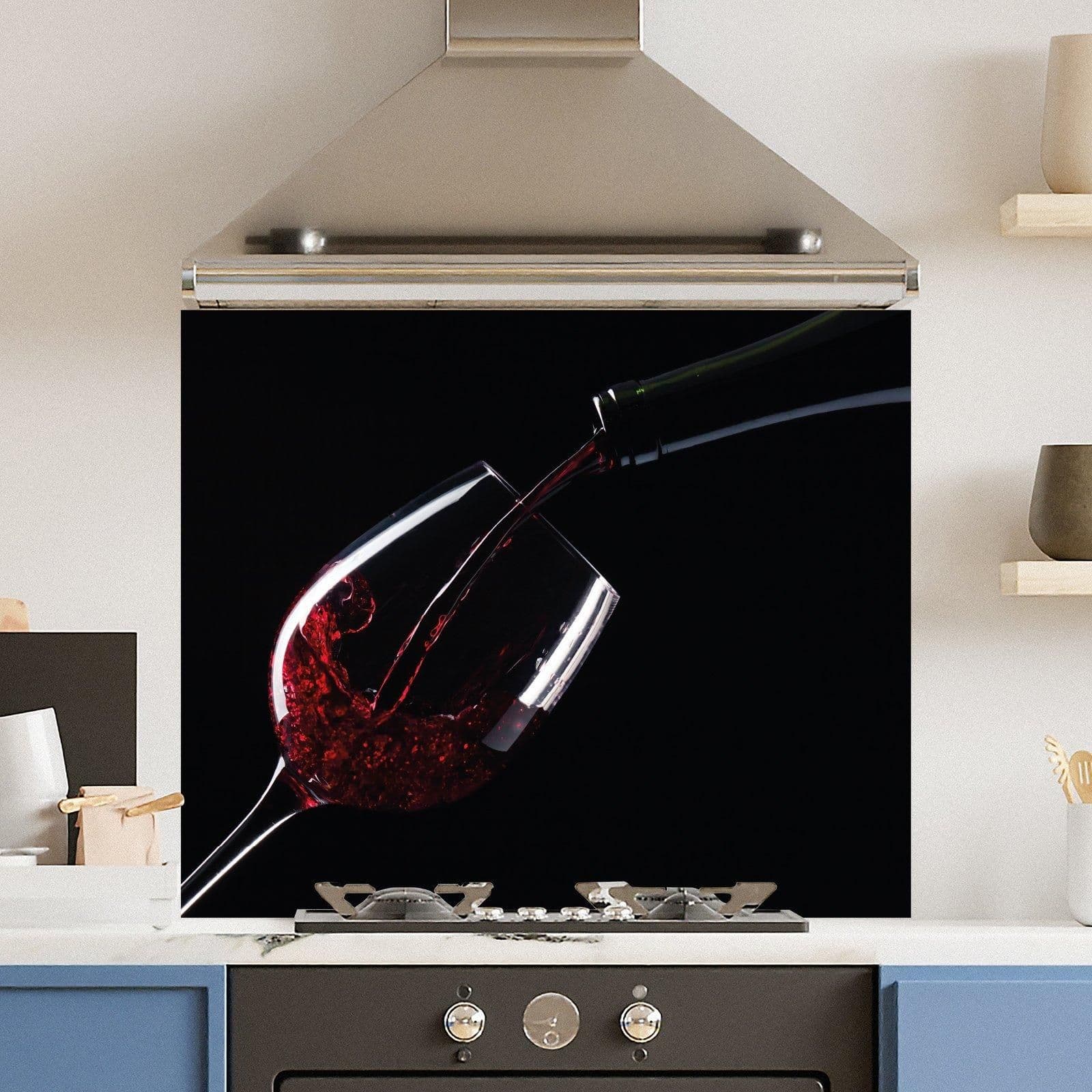 Premium 90cm x 75cm 6mm Glass Wine Kitchen Splashback Various Sizes Toughened 90 cm