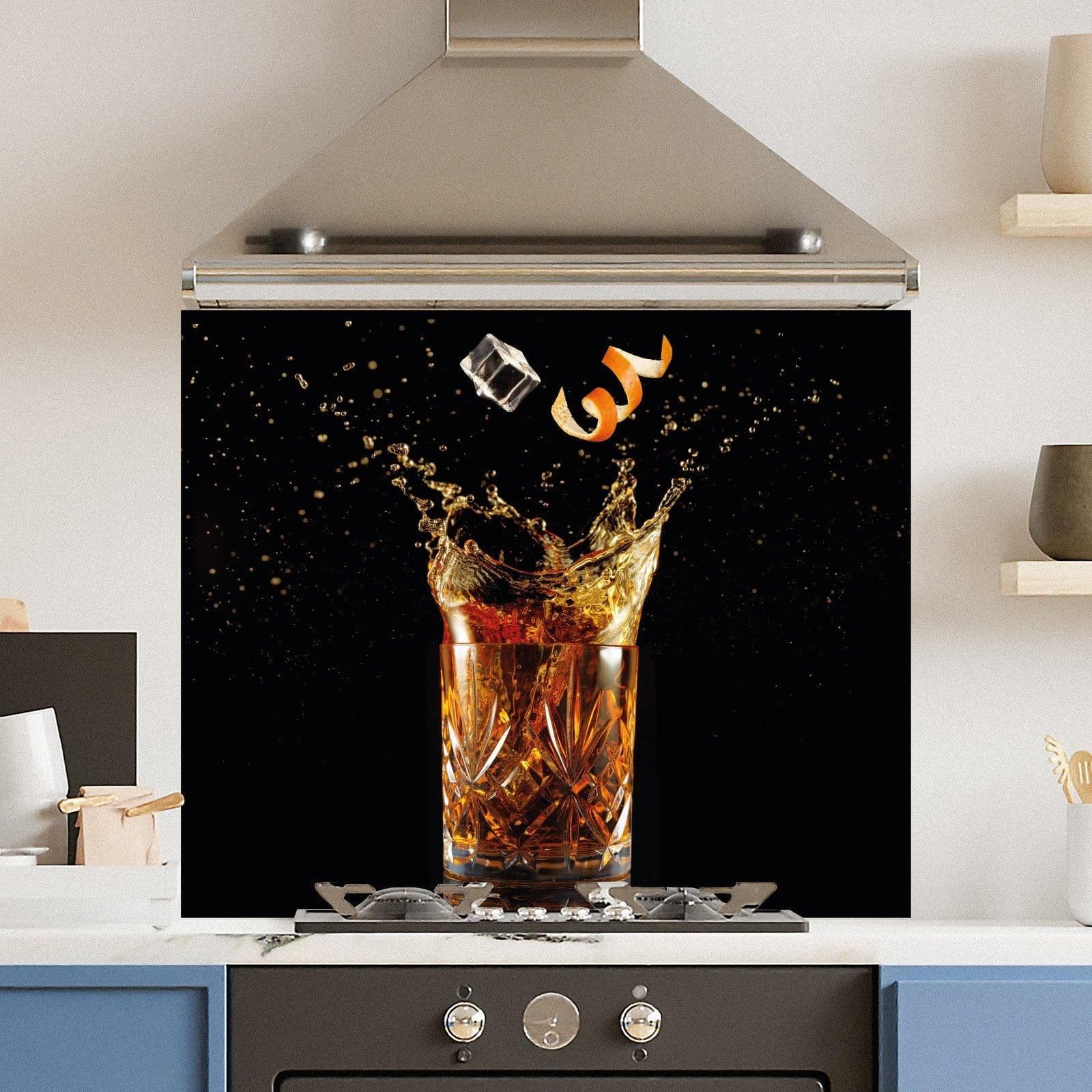Premium 90cm x 75cm 6mm Glass Old Fashioned Kitchen Splashback Various Sizes Toughened 90 cm