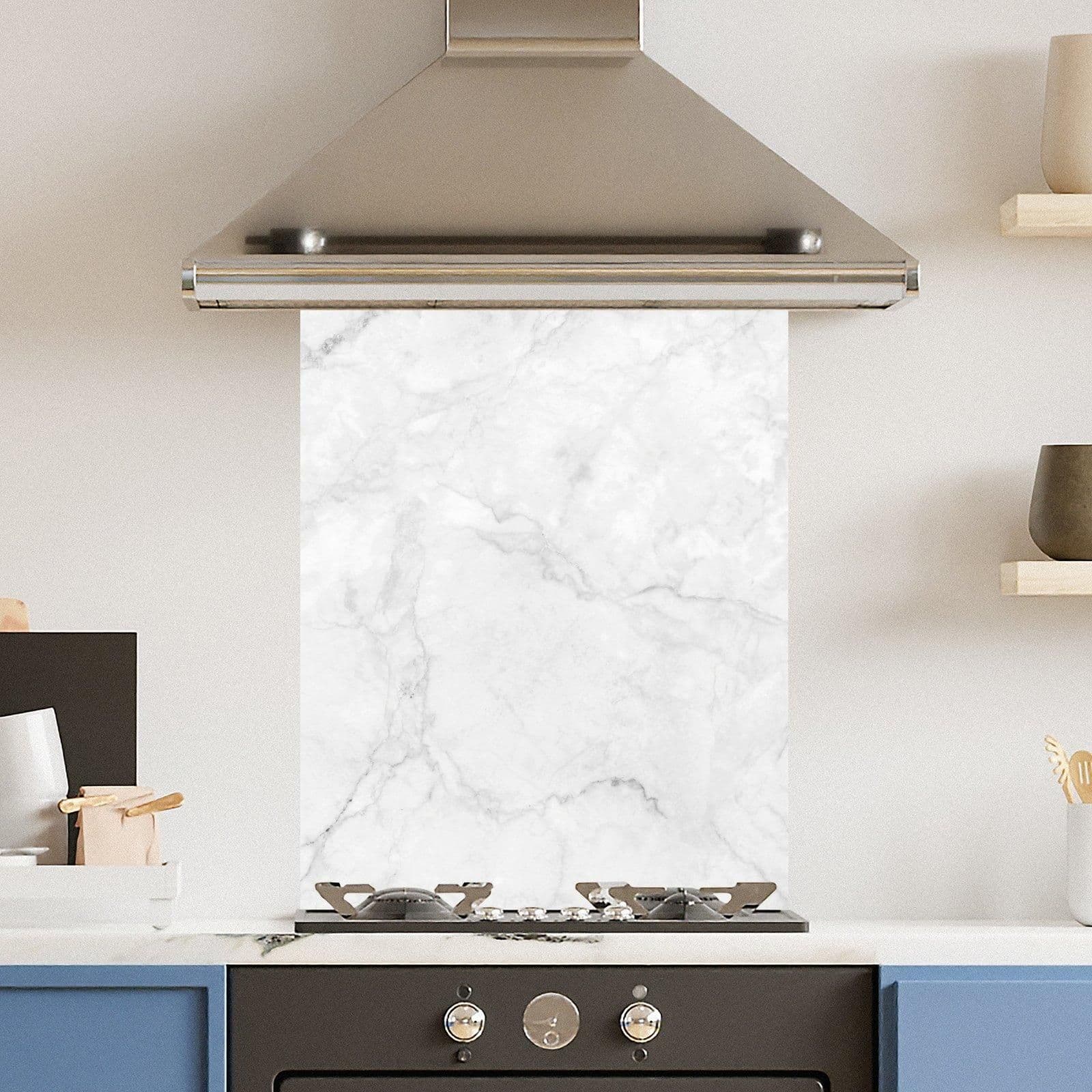 Premium 60cm x 75cm 6mm Marble Glass Kitchen Splashback Various Sizes Toughened 60 cm