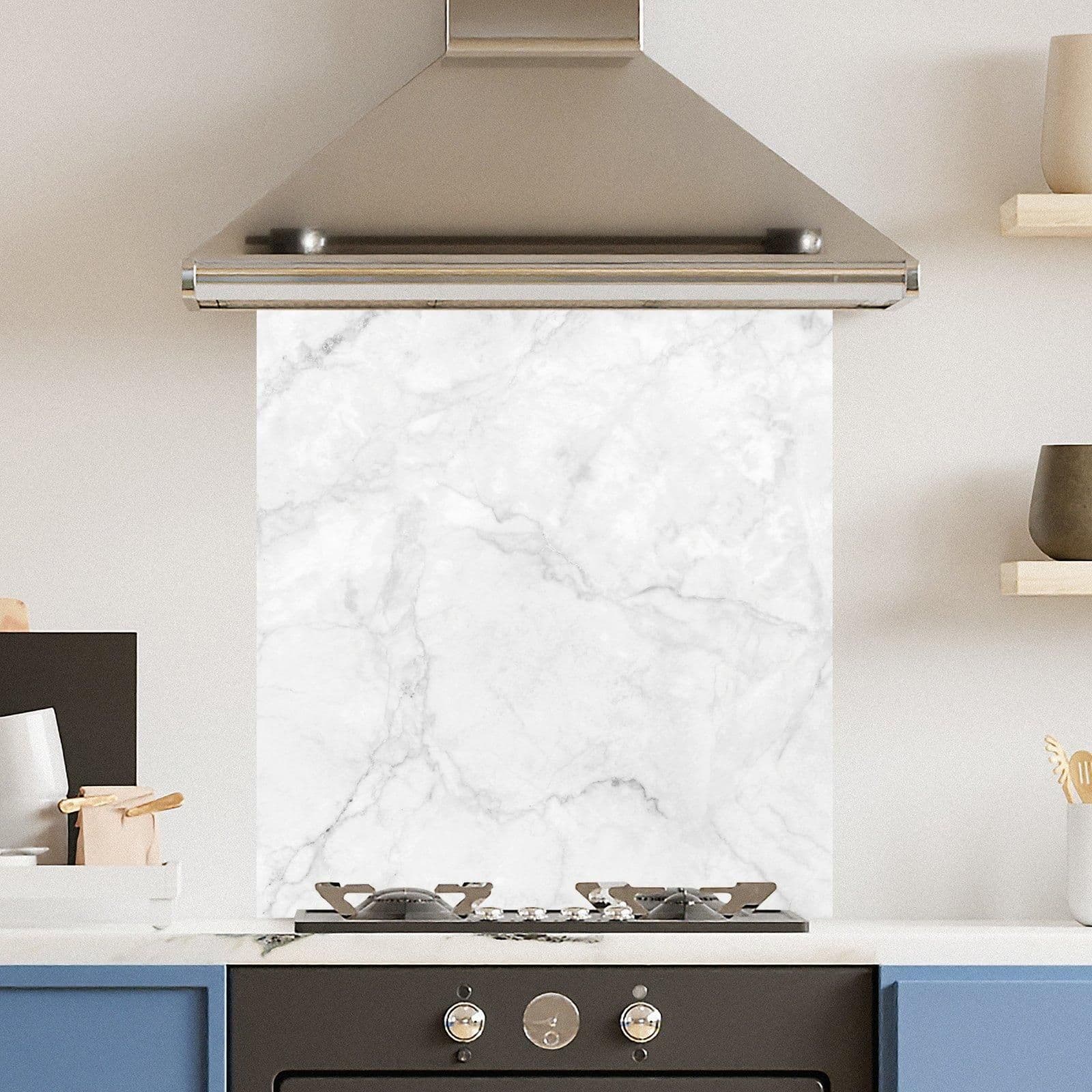 Premium 70cm x 75cm 6mm Marble Glass Kitchen Splashback Various Sizes Toughened 70 cm