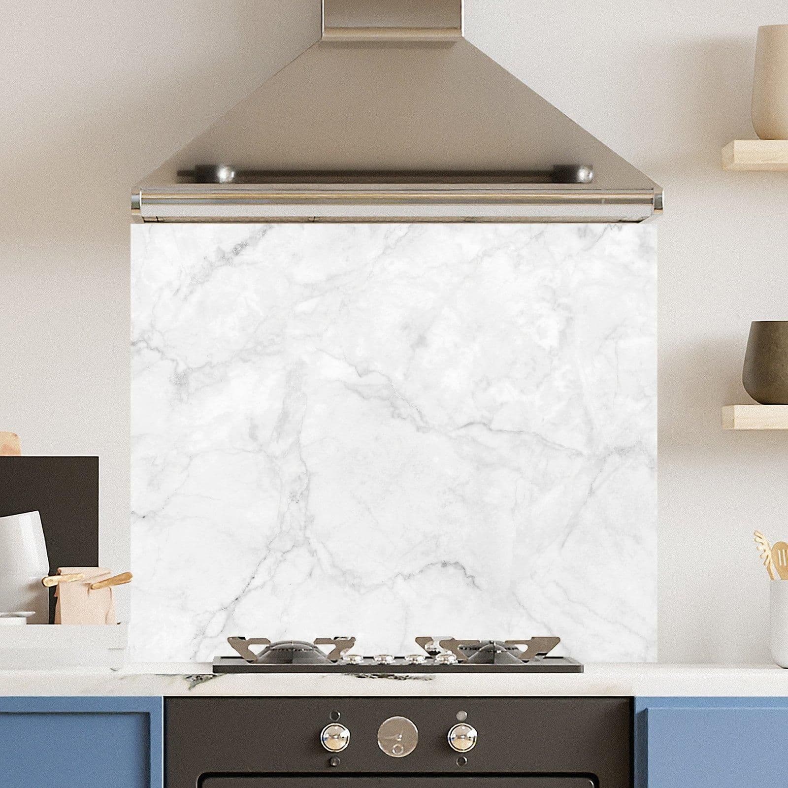 Premium 90cm x 75cm 6mm Marble Glass Kitchen Splashback Various Sizes Toughened 90 cm