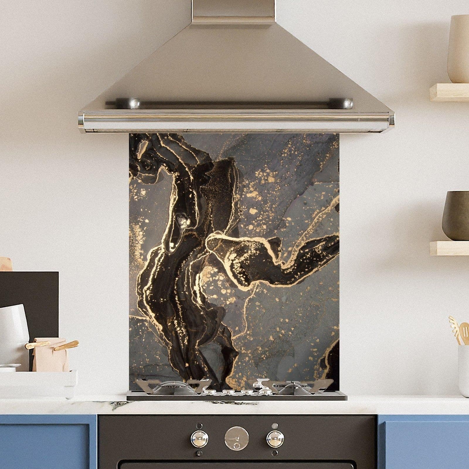 Premium 60cm x 75cm 6mm Glass Marble Kitchen Splashback Various Sizes Toughened 60 cm